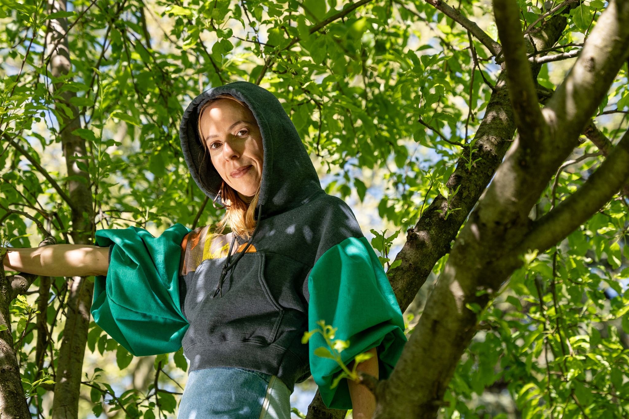 sustainable fashion upcycled hoodie