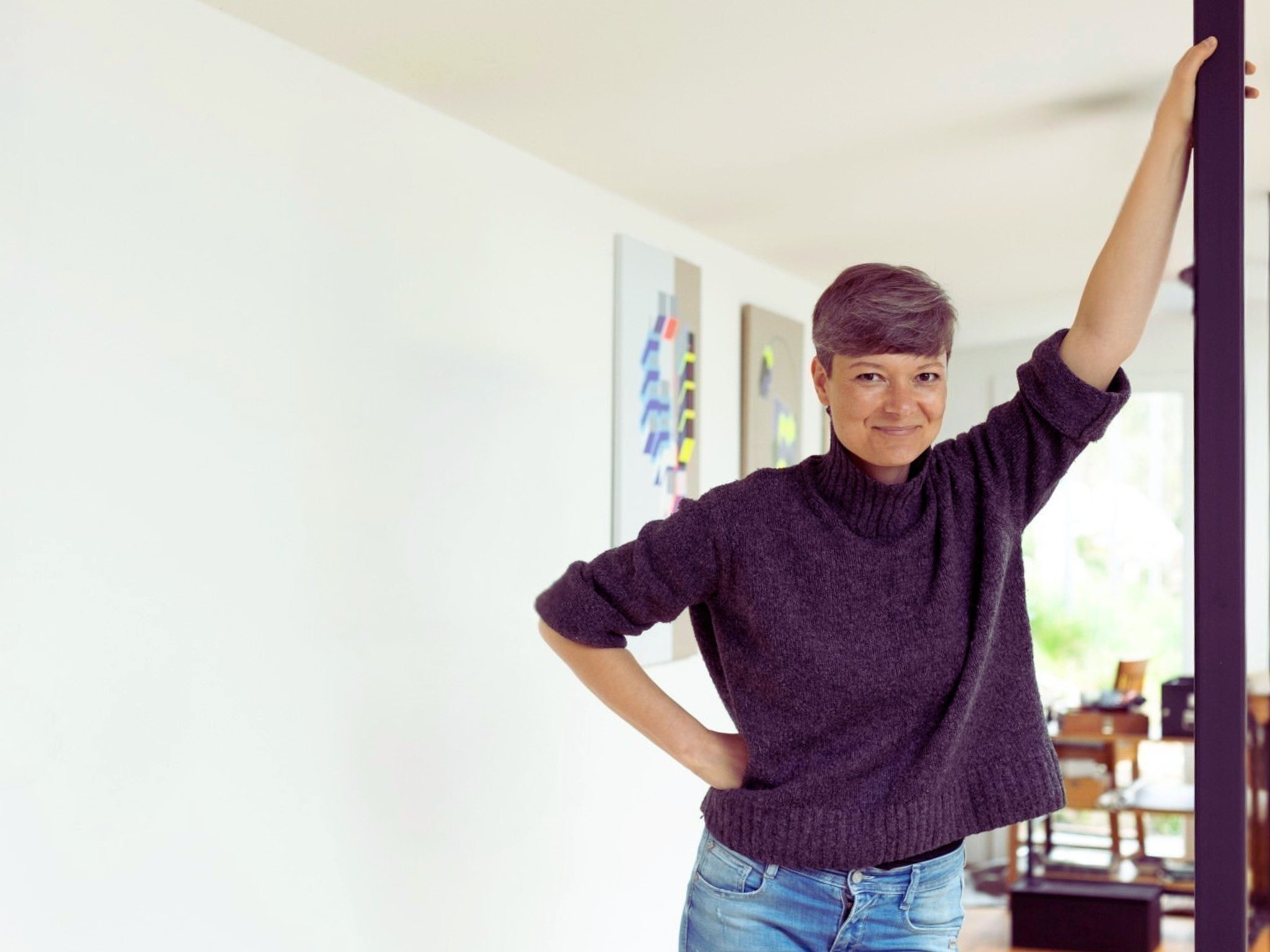 Künstlerin Katja Truemper im Kunstatelier