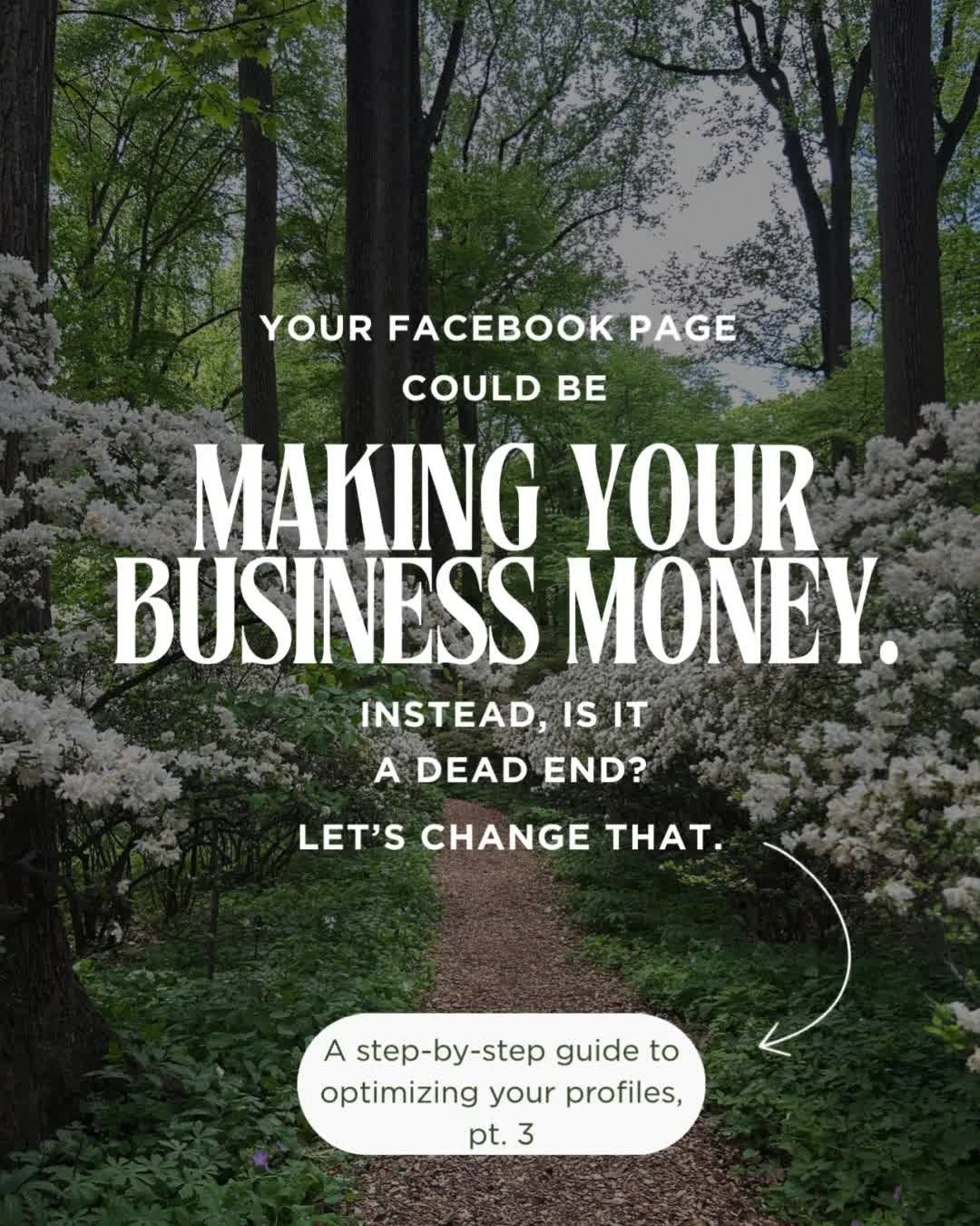 Many businesses create a Facebook page...then lose steam and let the page go, along with thousands of dollars of potential revenue each month.

But your profile is often the first impression &mdash; and the SEO boost &mdash; you need.

I see it all t