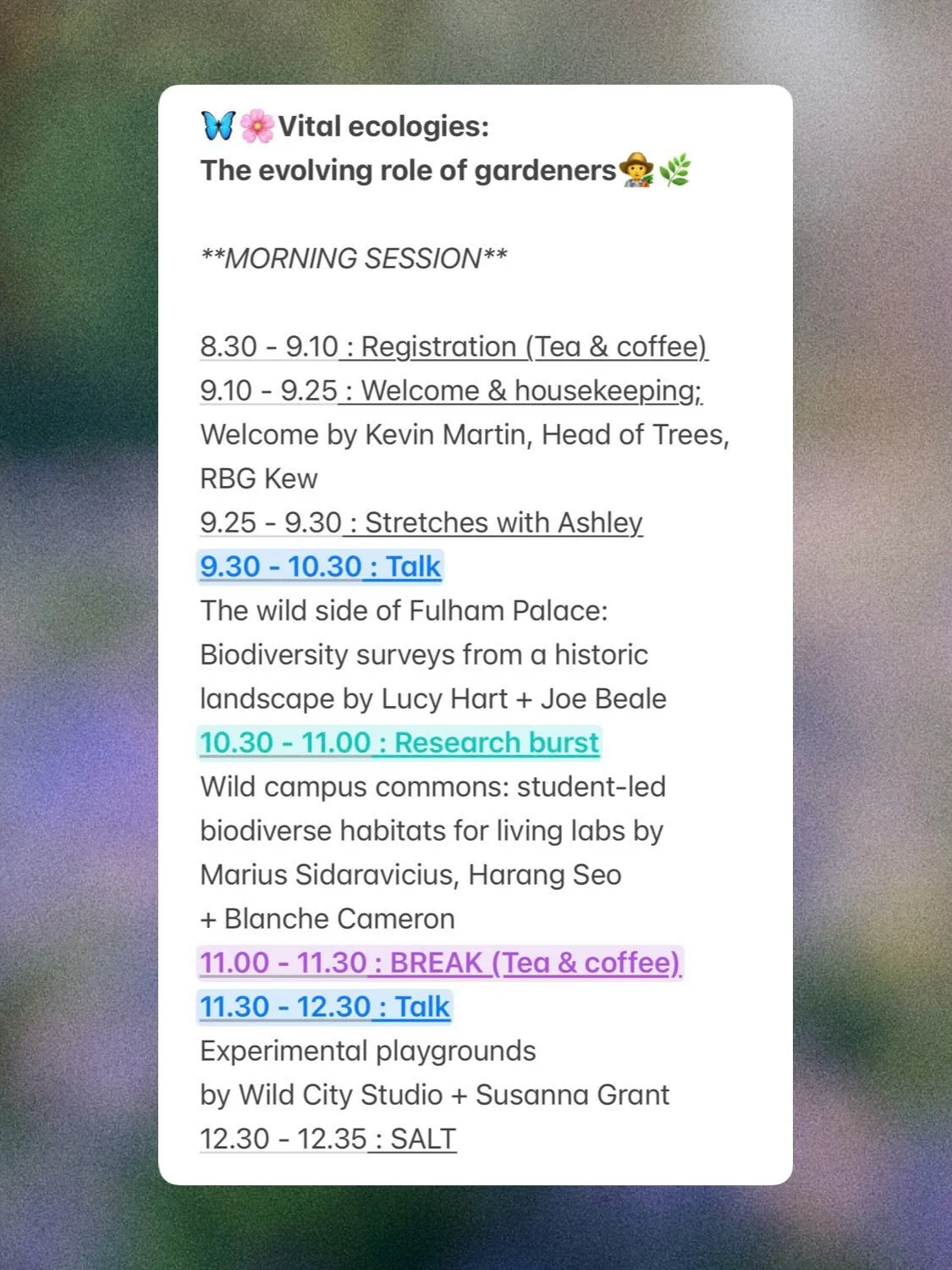 To all those lucky ticket holders of our 2026 spring seminar - SAVE THIS POST - screengrab it or hand write it in your notebooks&hellip; it&rsquo;s the schedule for the day, and it will help you make sure we all run to time. We&rsquo;ve packed the da