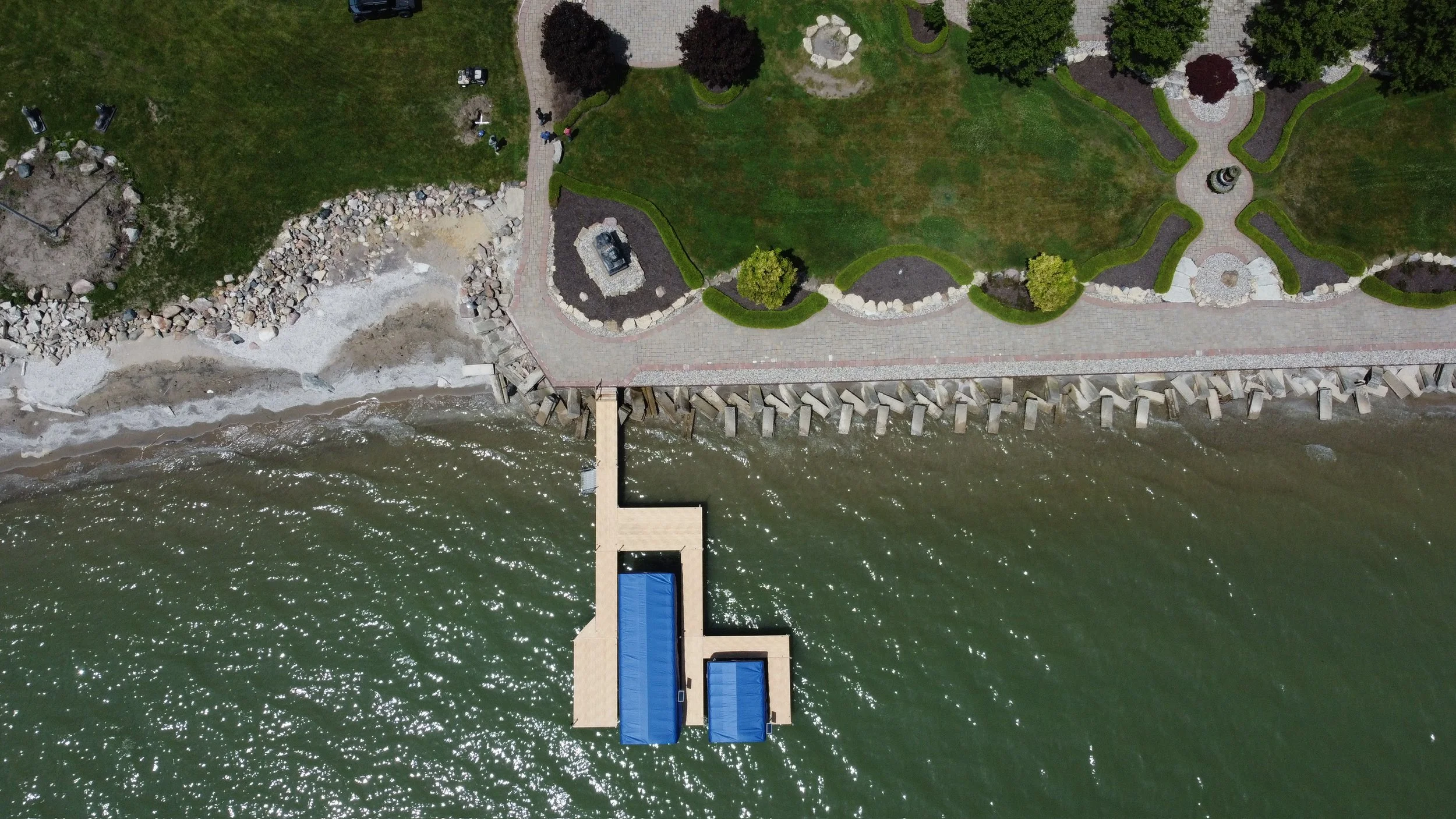 Lake Erie Aluminum dock and Boat Lift Canopies