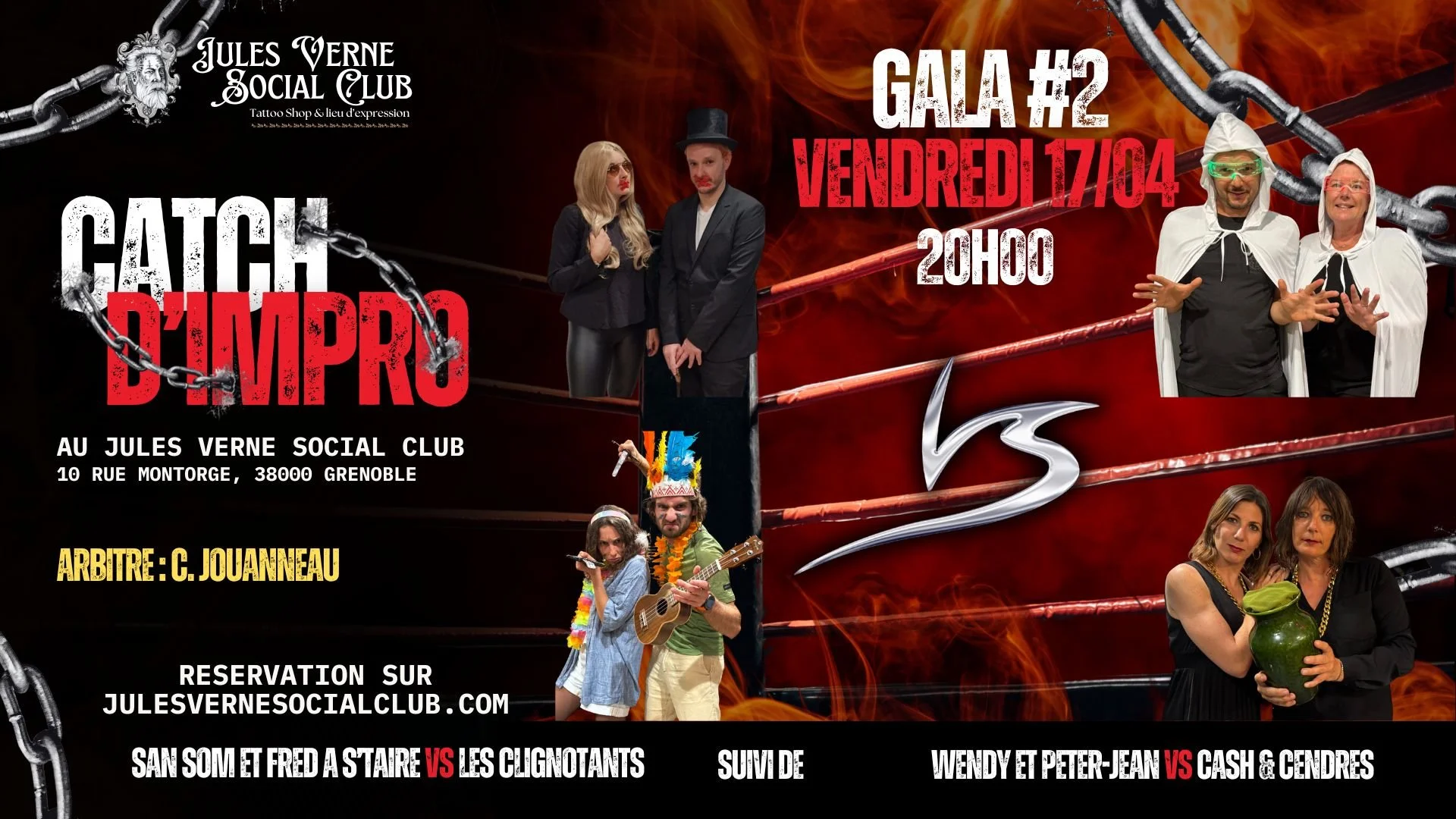 Gala #1 : San Som et Fred A S’Taire Vs Les Clignotants, Wendy et Peter-Jean Vs Cash &amp; Cendres