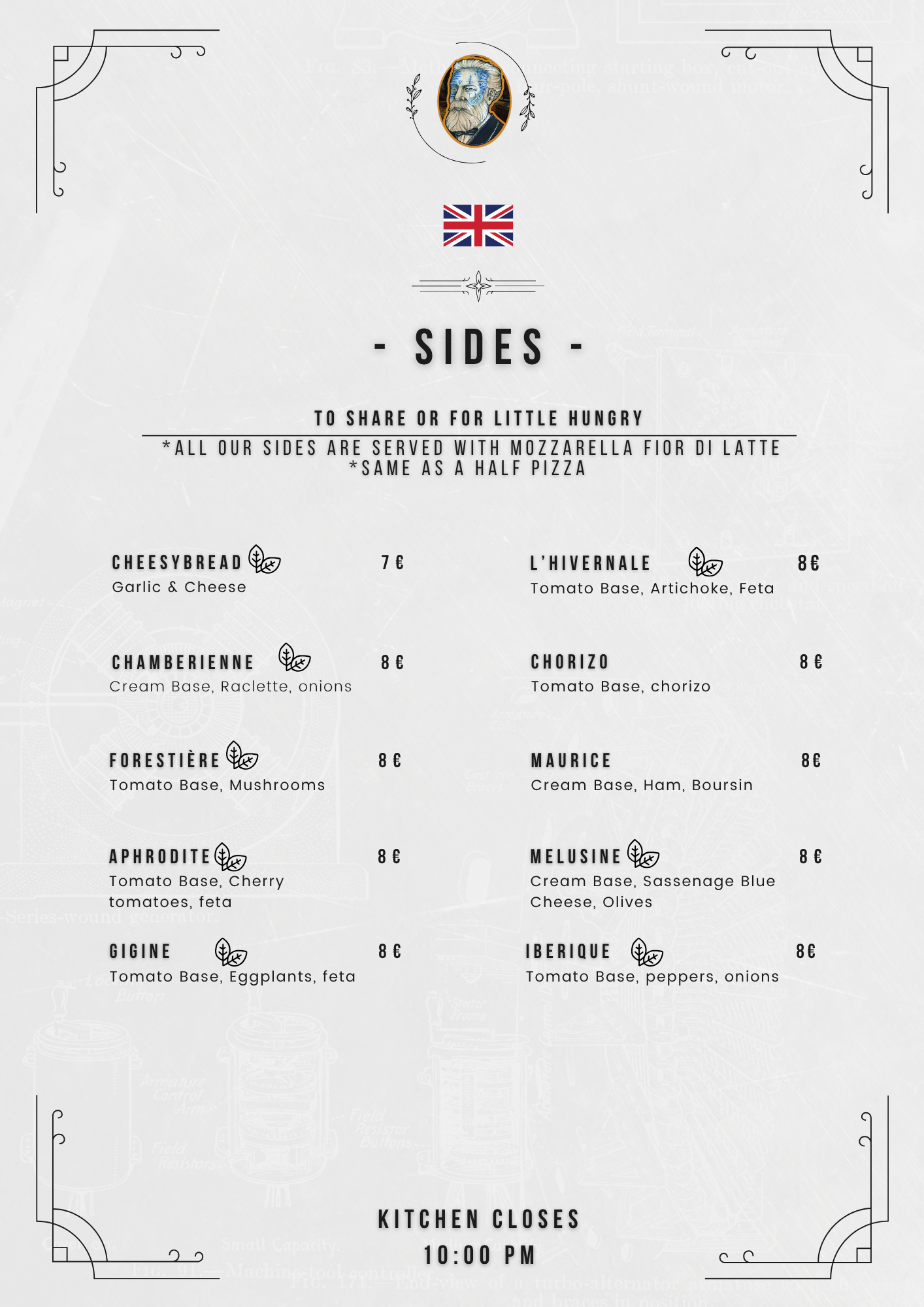 pizzas du café jules verne a partager