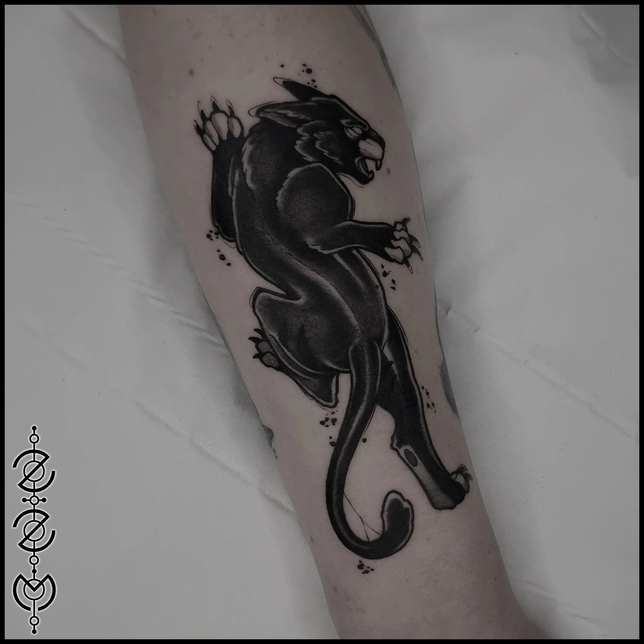 When someone says &quot; Trad panther but more you &quot;
I've always found a lot of value in learning multiple styles and I am proud to say I'm experienced in many of them from traditional, black and grey realism, dotwork, fineline, all the way to f