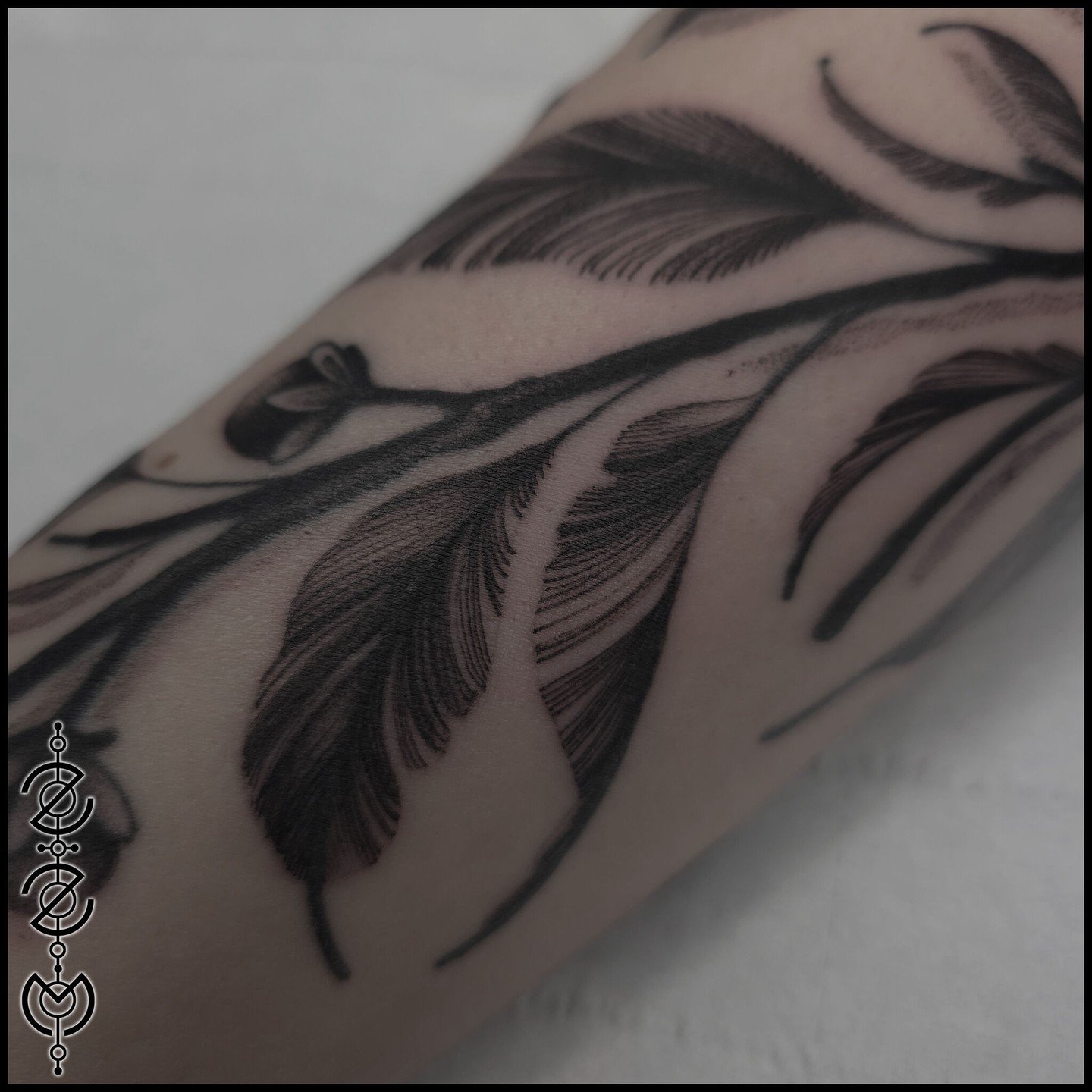 It's one of those unspoken themes in tattooing, that every artist will do leaves differently, often acting like a sponge for an artist's individual style, especially in illustrative work.
It's also another unspoken sentiment that it can take years to