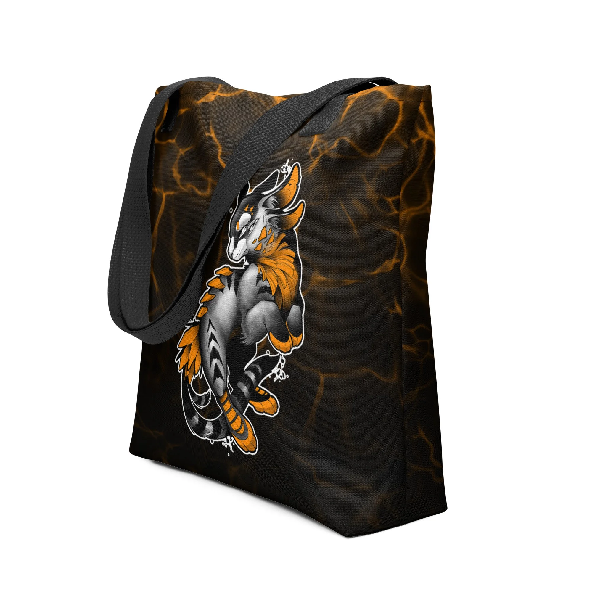 Genesis Tote Orange on Black