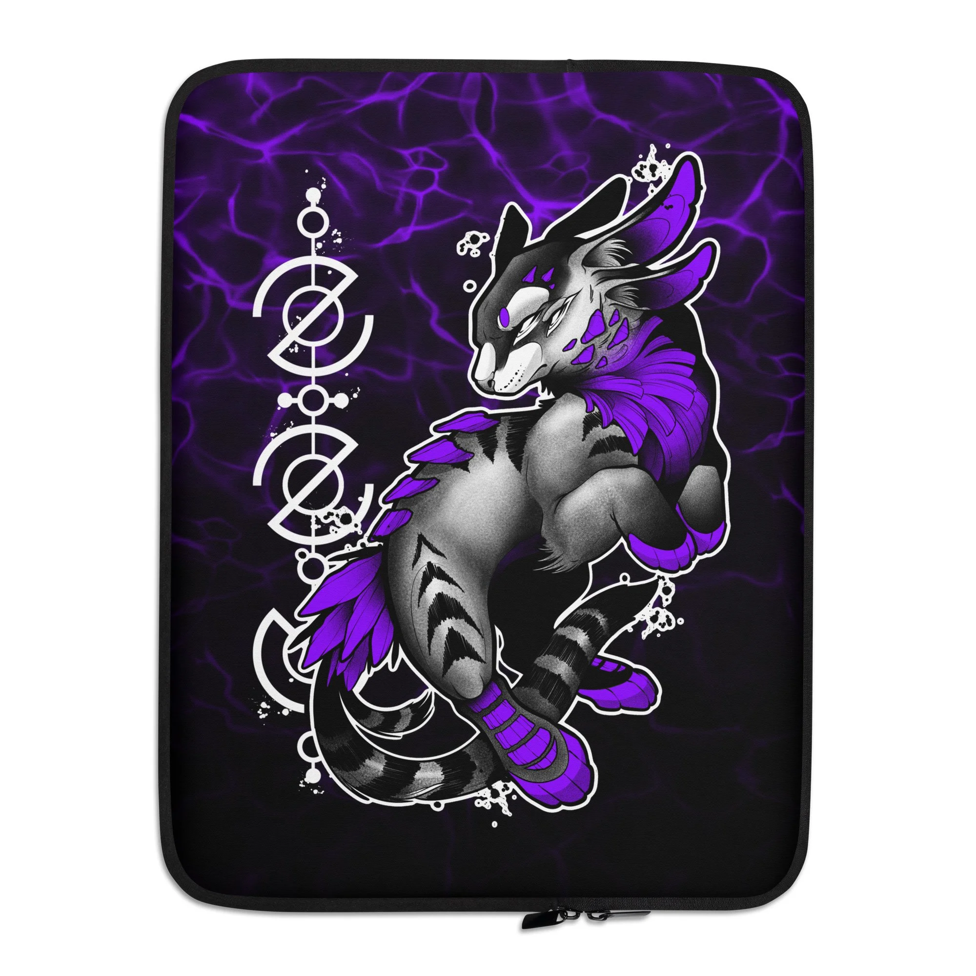 Genesis Laptop and Tablet Sleeve - Black and Purple