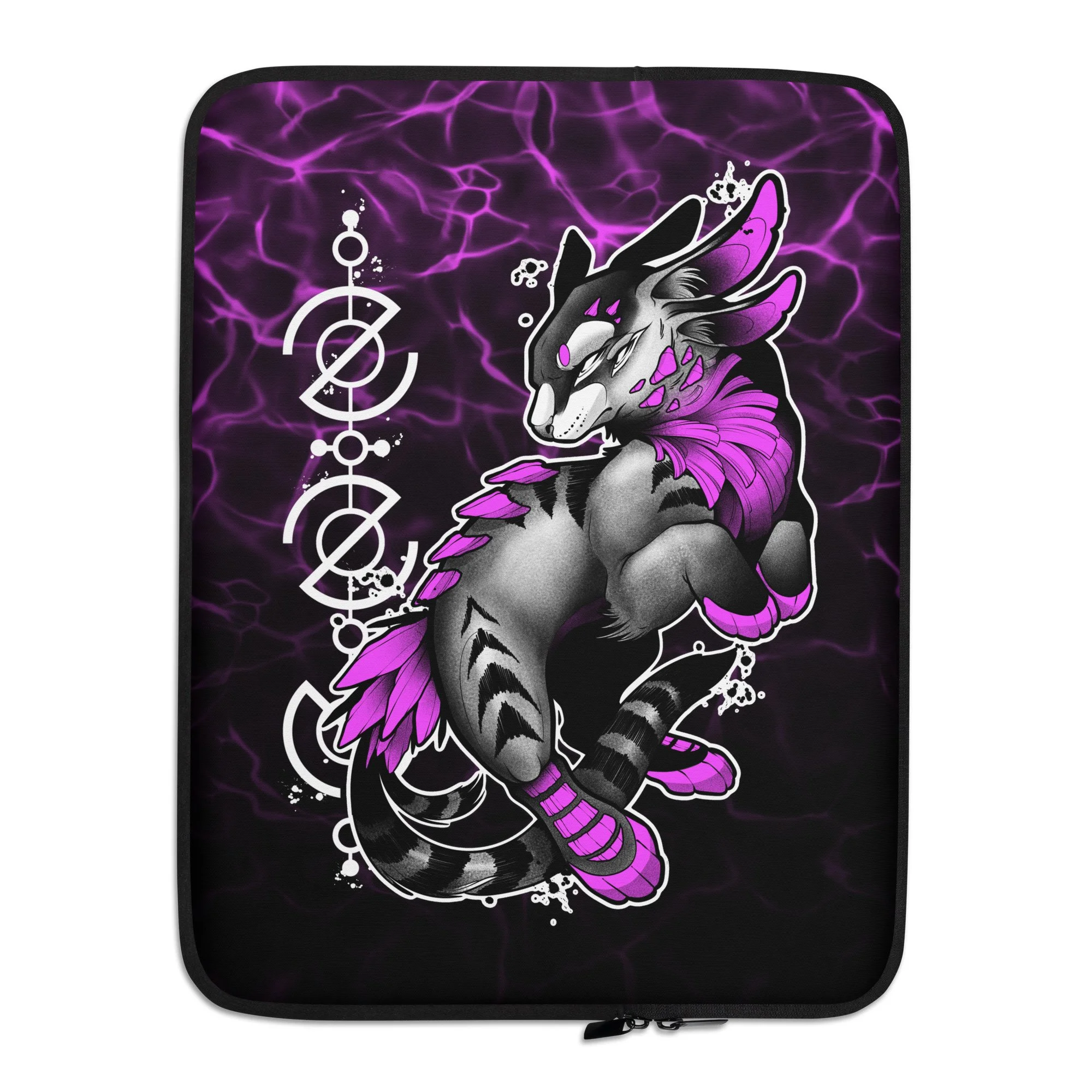 Genesis Laptop and Tablet Sleeve - Black and Magenta