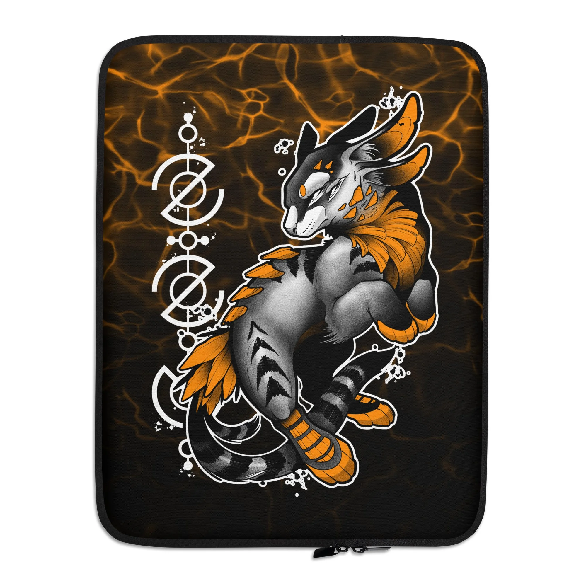 Genesis Laptop and Tablet Sleeve - Black and Orange