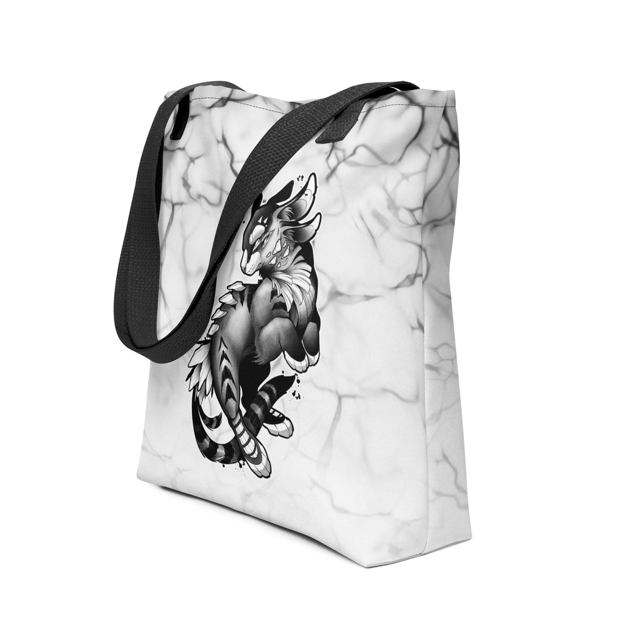 Genesis Tote Black on White