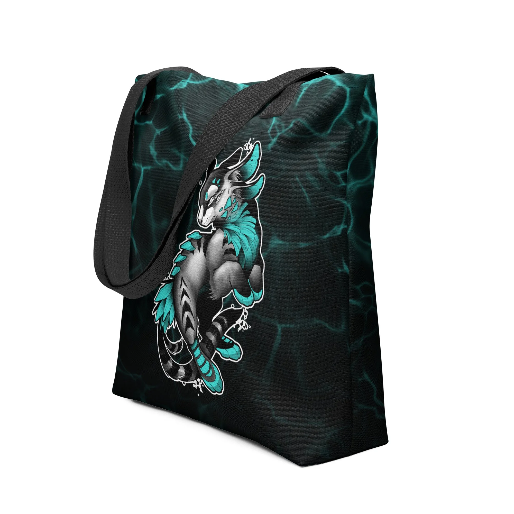 Genesis Tote Teal on Black