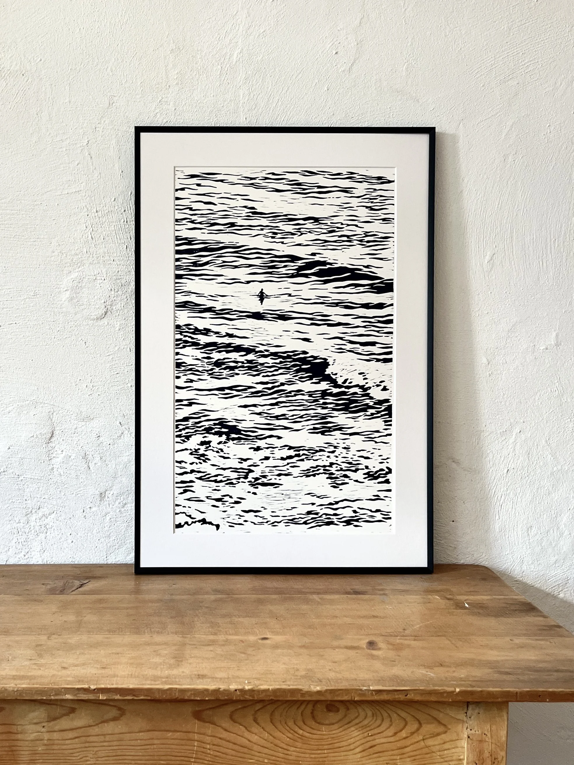 Rahmung für ALLE AM SCHWIMMEN (schwarz oder weiß)