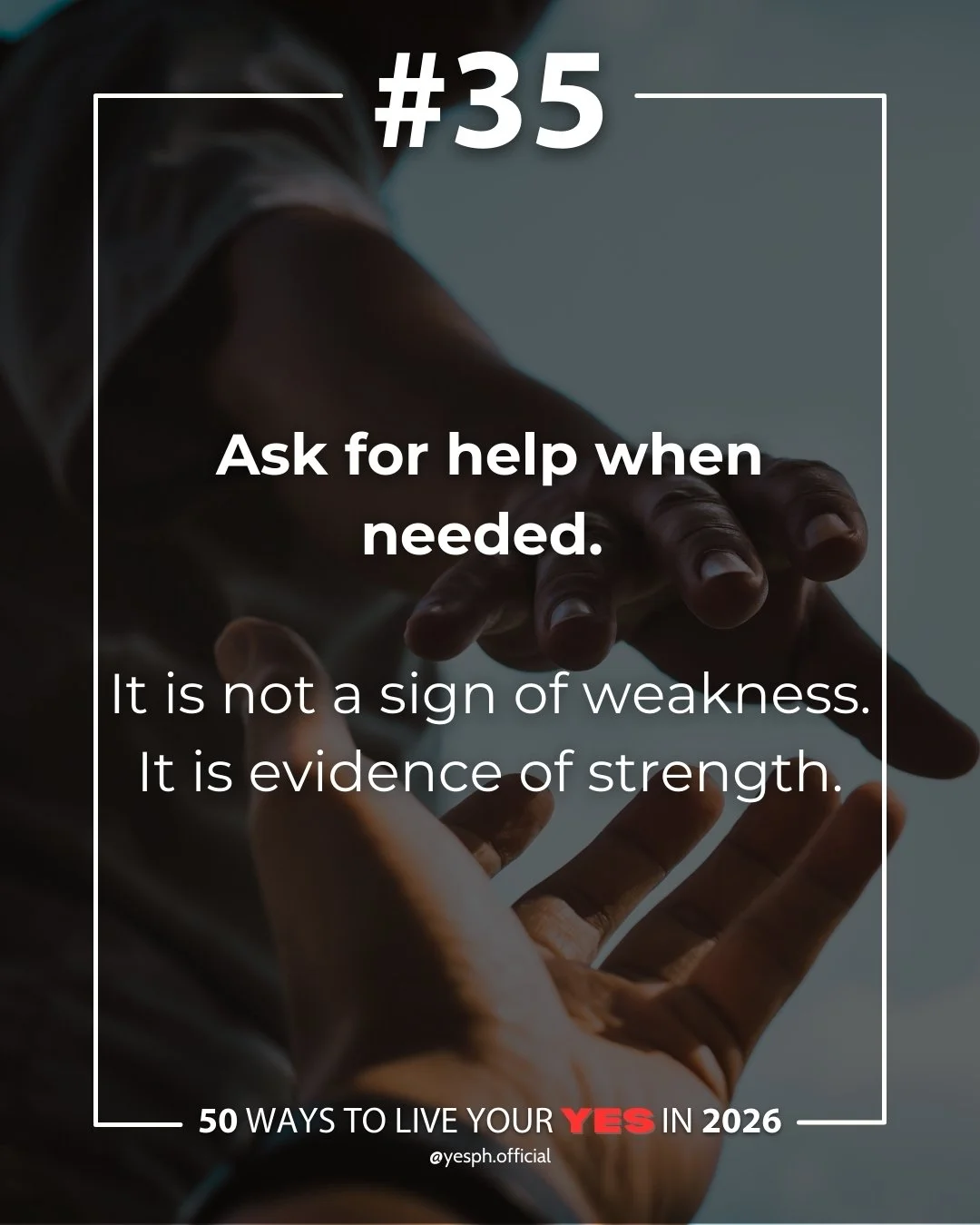 Ask for help when you need it. 🤝

It&rsquo;s not a sign of weakness. It&rsquo;s a sign of strength.

Knowing when to reach out shows that you trust both yourself and others.

We rise faster when we don&rsquo;t try to do everything alone. 🌱