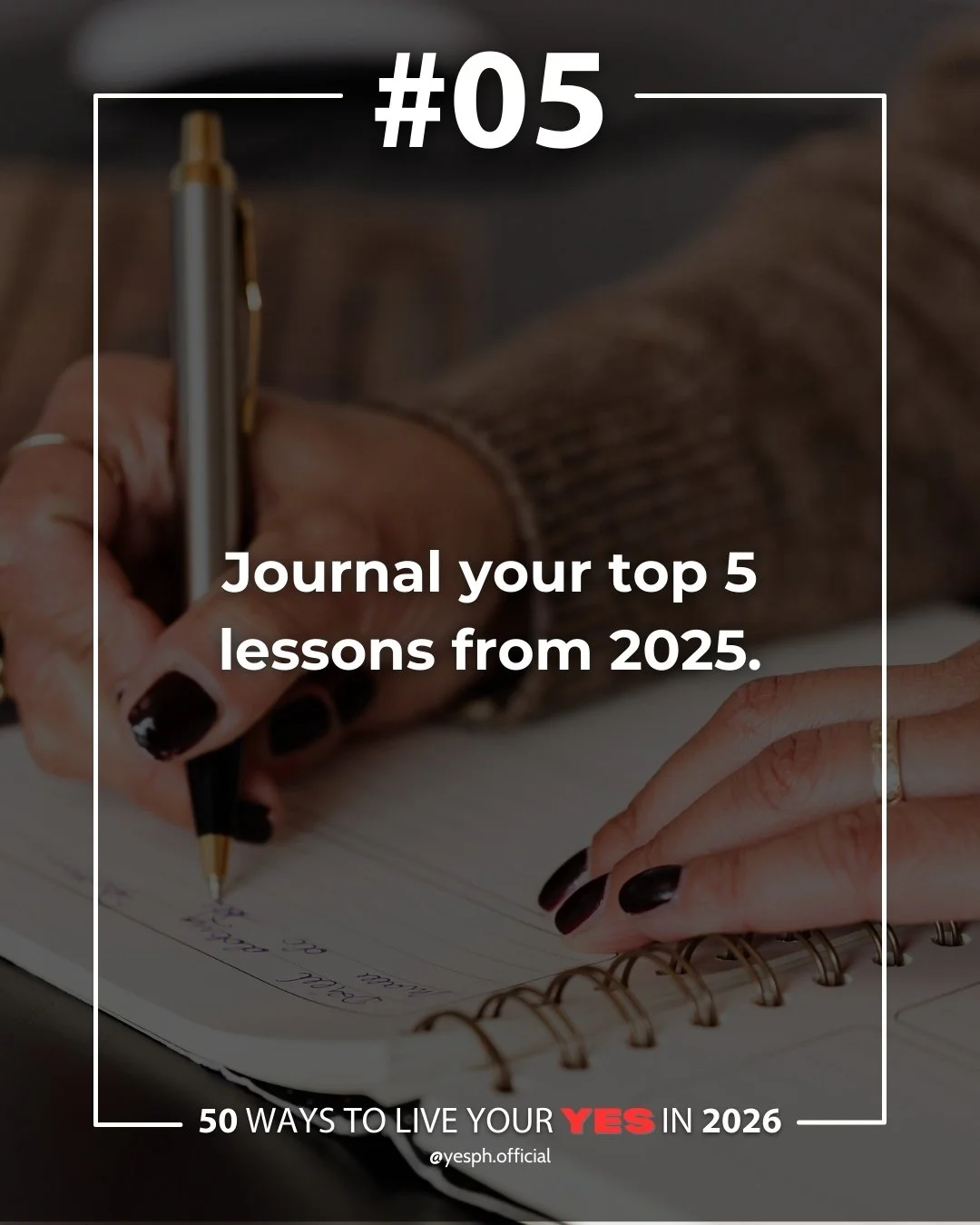 What did this year teach you about yourself, and your limits?
Writing it down supports mental clarity, emotional processing, and personal growth.

Reflection helps turn experience into wisdom.
