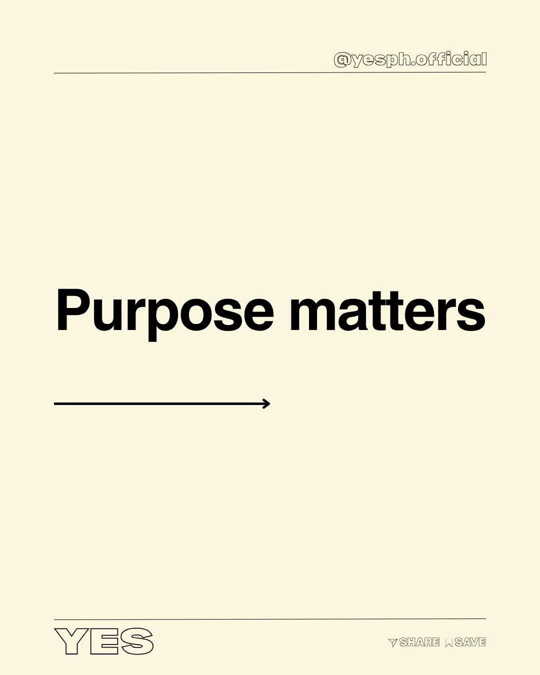 A strong sense of purpose can improve motivation, productivity, mental wellness, resilience, and overall life satisfaction. 

Purpose gives meaning to work, strengthens commitment, and helps people stay engaged even during stressful or difficult seas