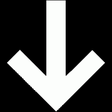 White downward arrow on black background.