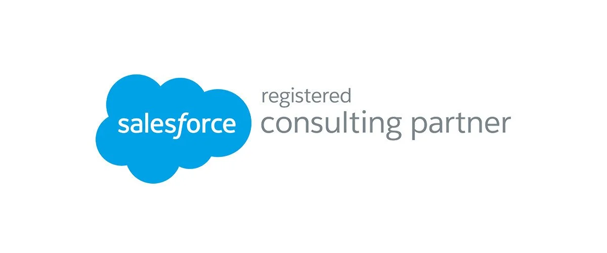 Salesforce logo with text 'registered consulting partner'