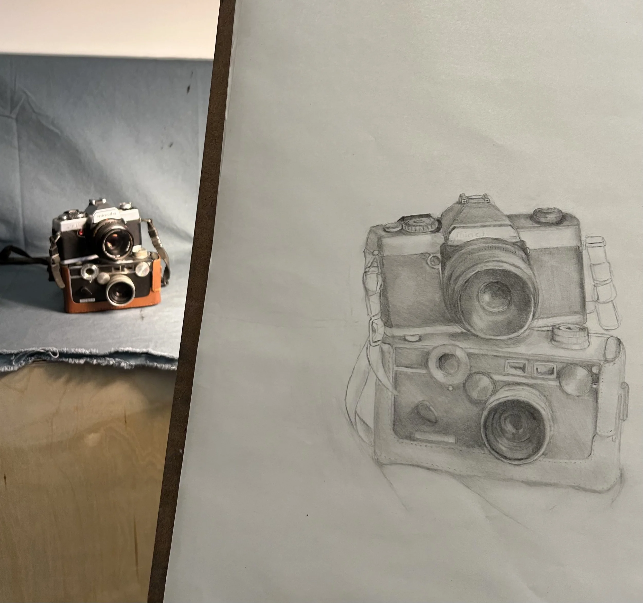 Beginner Still Life in Charcoal Pencil        $95