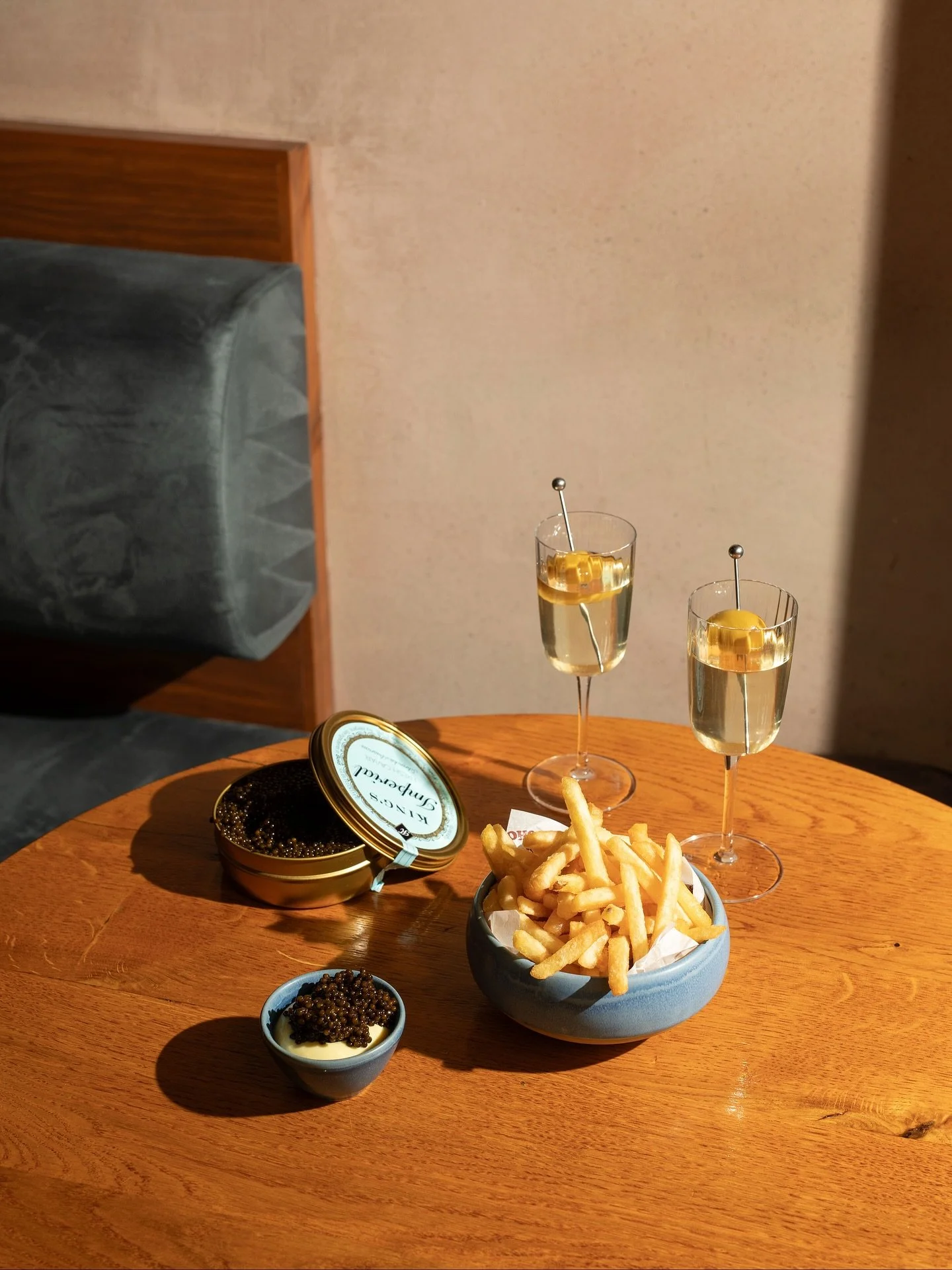 We saw something down south that stopped us in our scroll &mdash; caviar, fries, duck egg mayo, and a martini (or two).
An outrageously good idea from Jackson Boxer and the crew at Henri, London.

So we messaged him&hellip; and he couldn&rsquo;t have