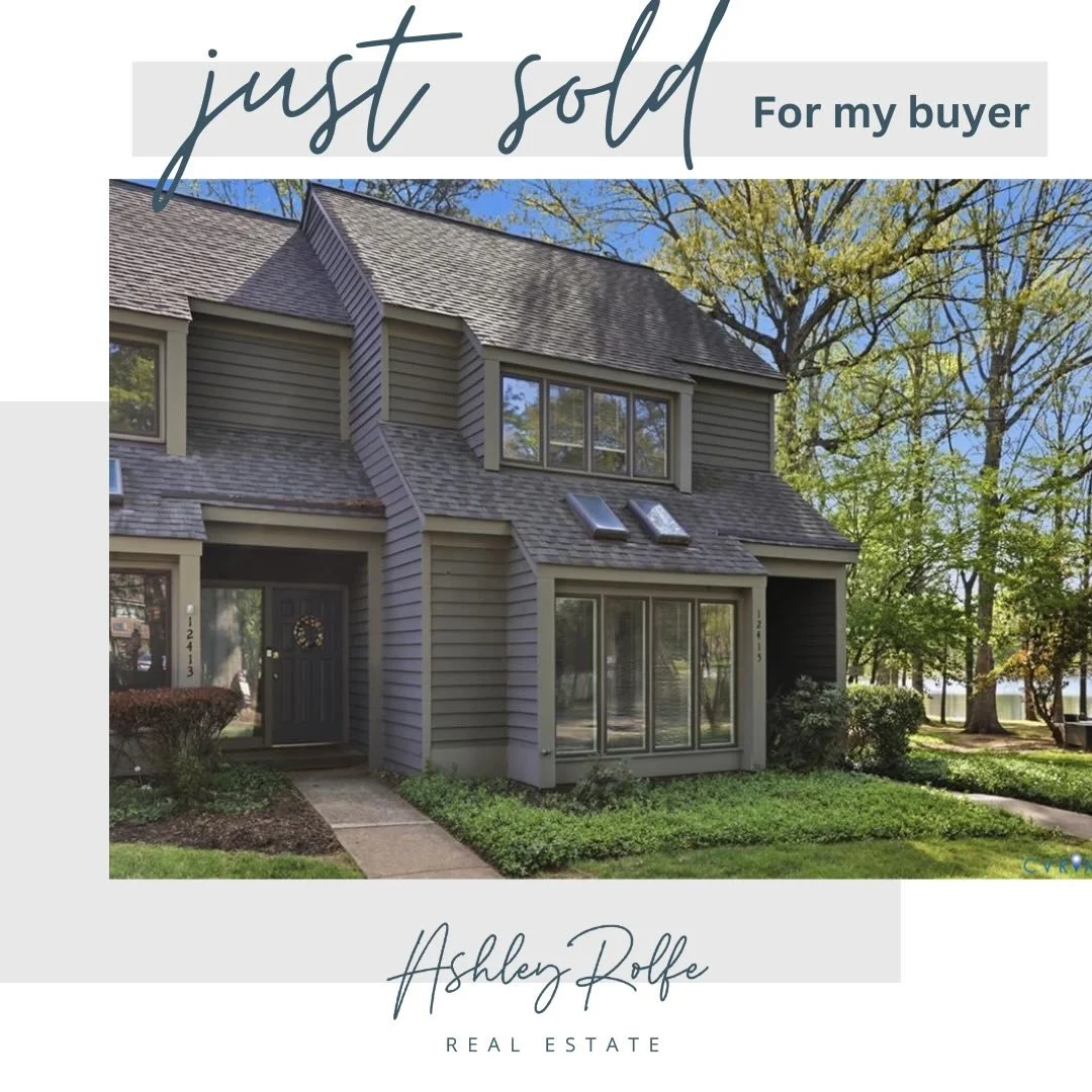 Congratulations to my buyer on her new home in Richmond! I know she is excited to get back, and what a view with that lake!
