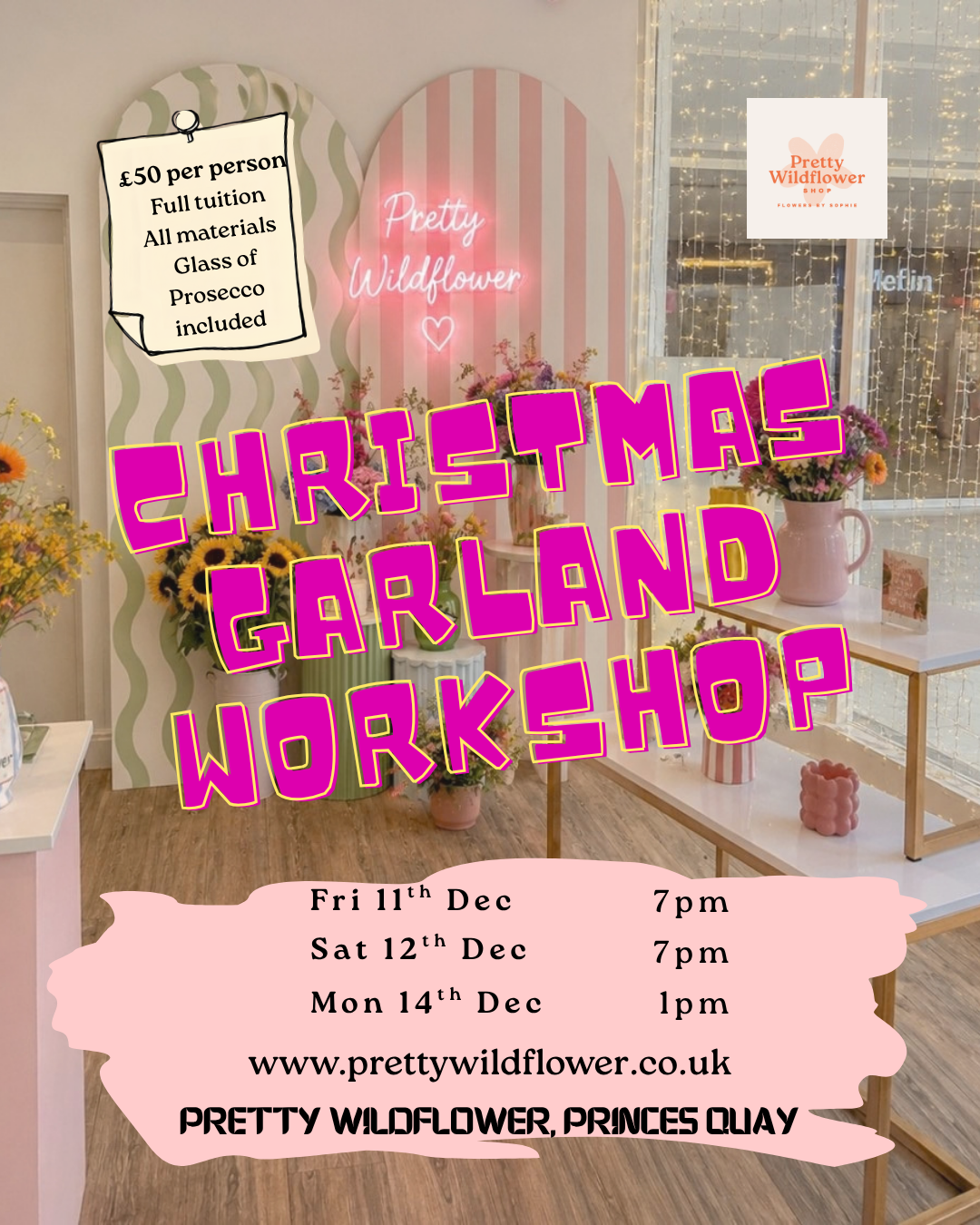 Festive Garland Workshop - HULL - Princes Quay