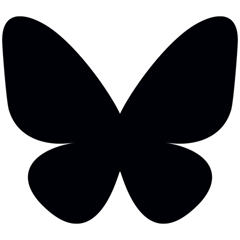 Black Bluesky Logo