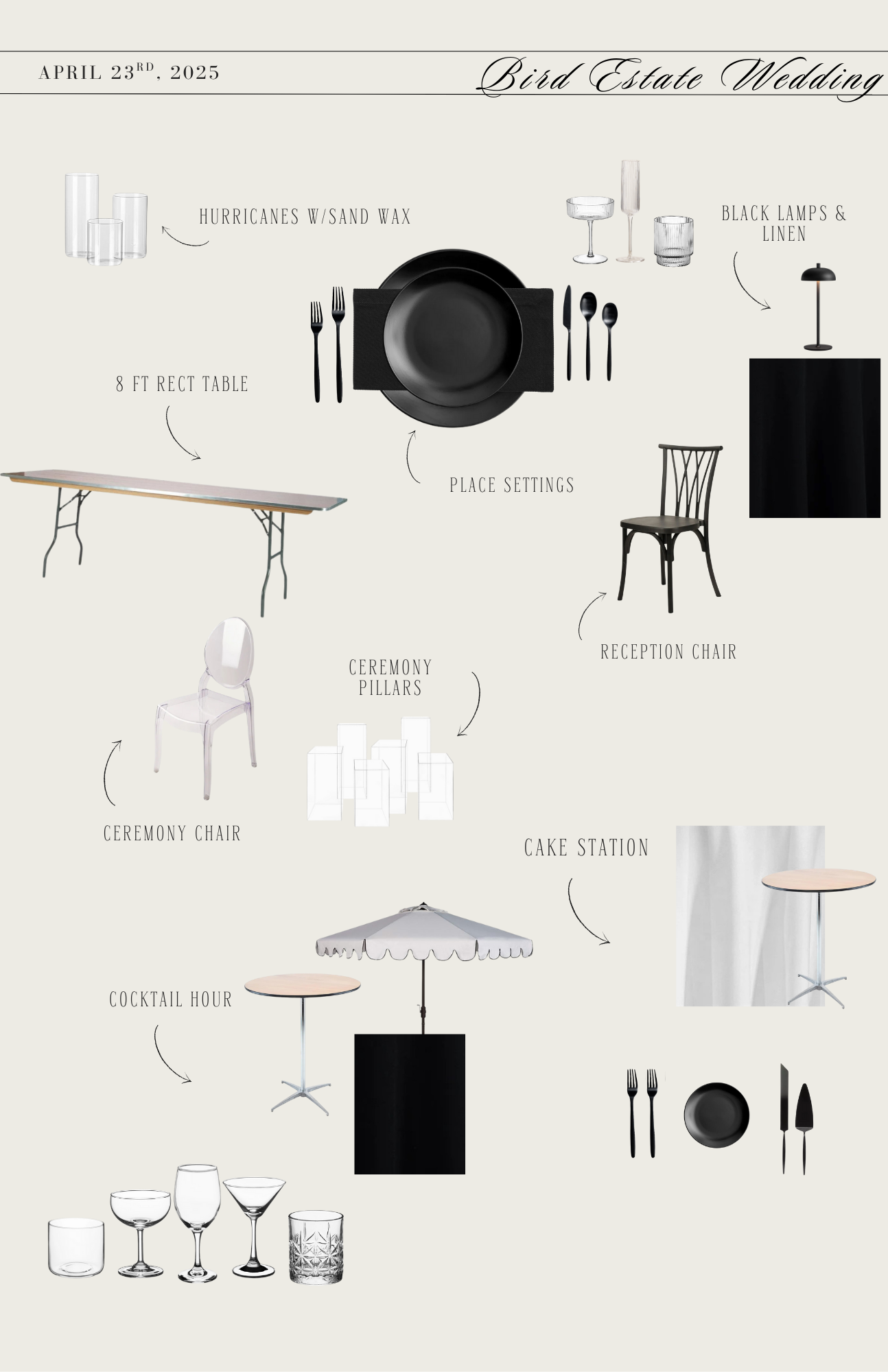 Monochromatic Modern Wedding At Bird Estate