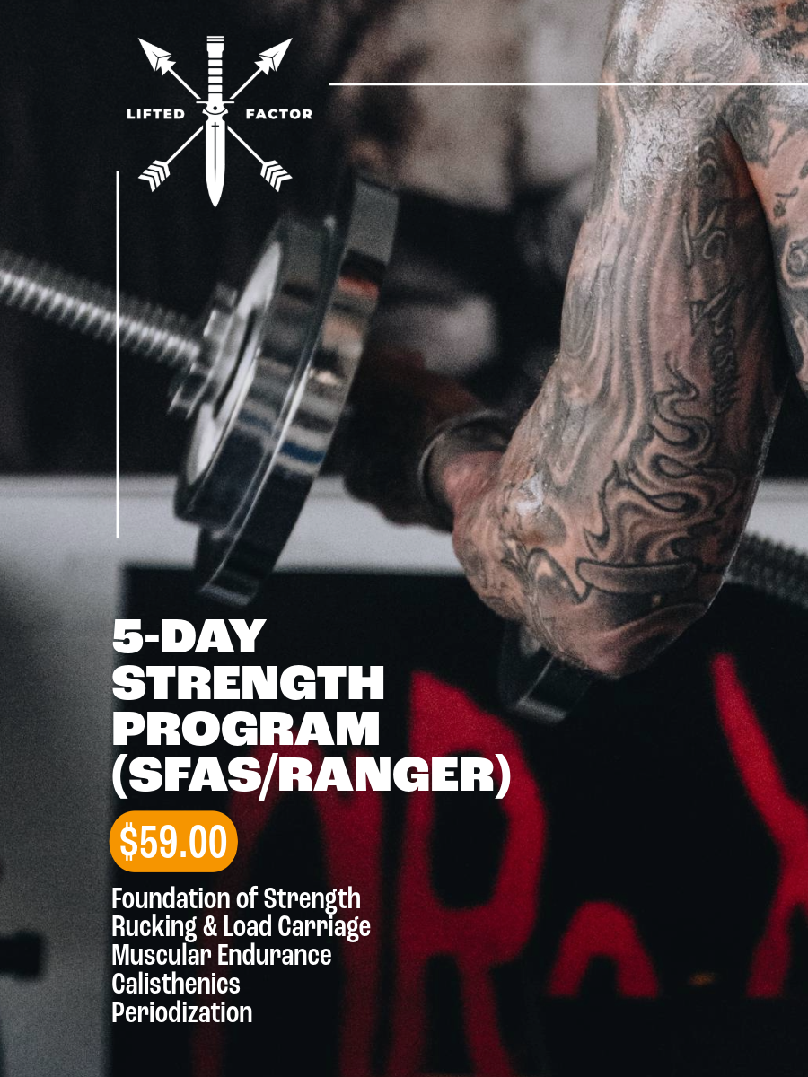LIFTED FACTOR - 5 DAY SFAS RANGER STRENGHT & CONDITIONING PROGRAM