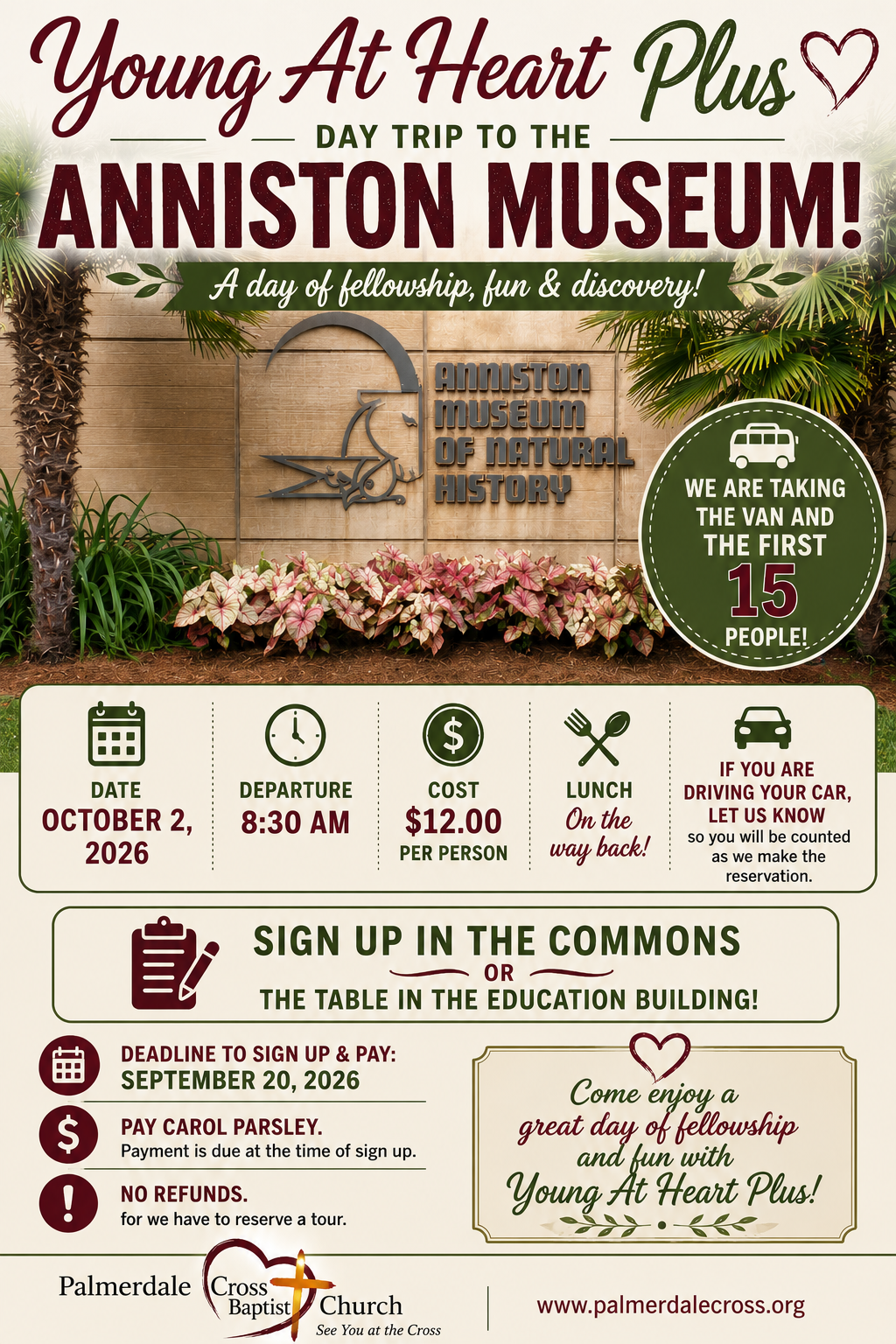 Young at Heart Plus – Anniston Museum Day Trip