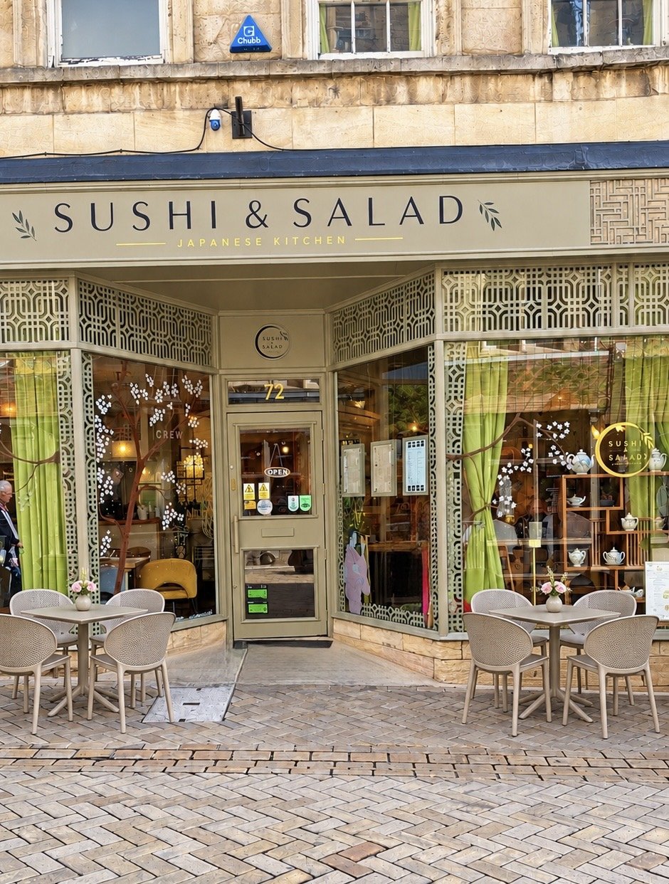 Sushi & Salad Stamford restaurant exterior at 72 High Street