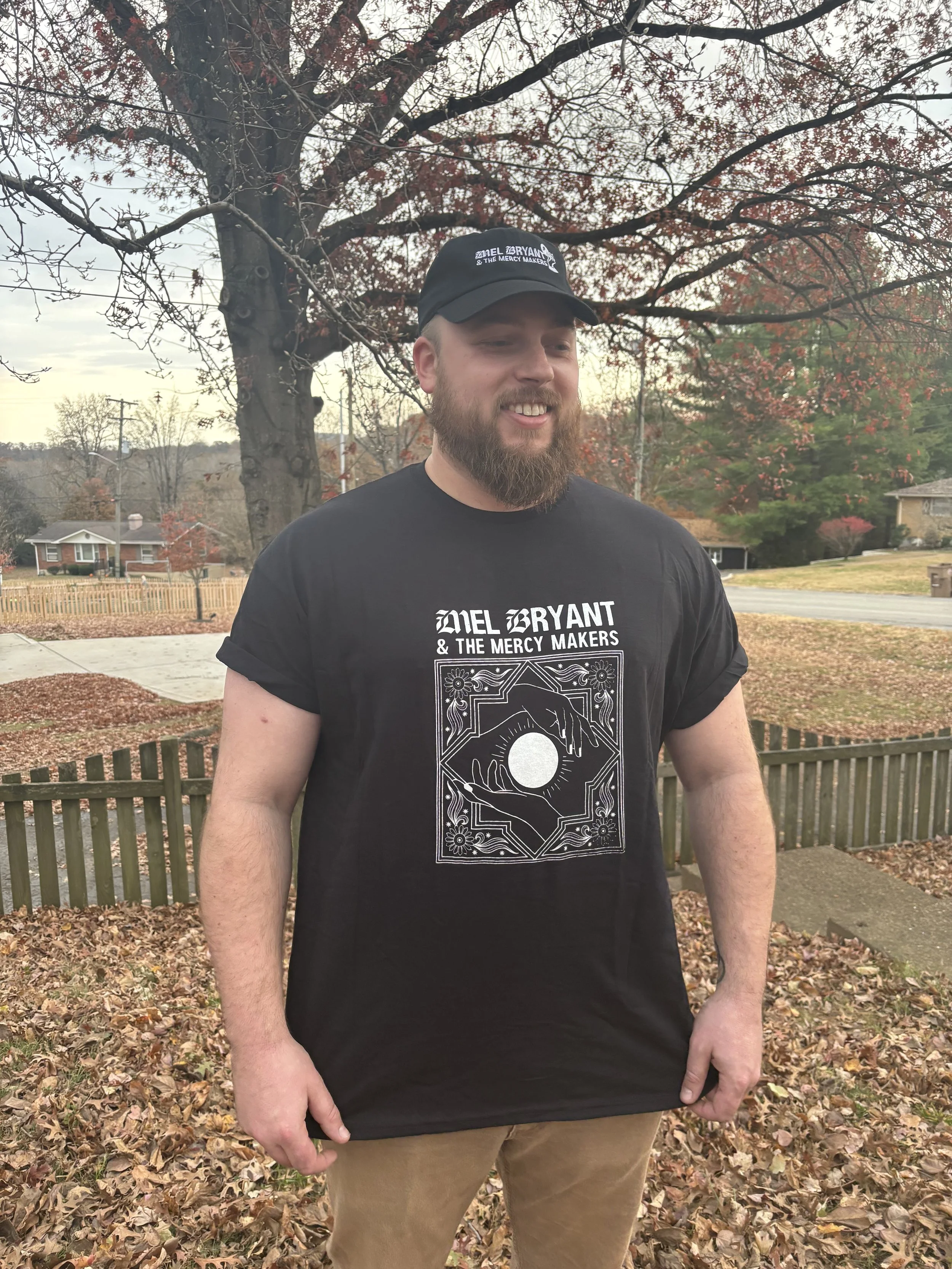 EVERY GOD FORSAKEN MORNING TEE BLACK WITH WHITE PRINT