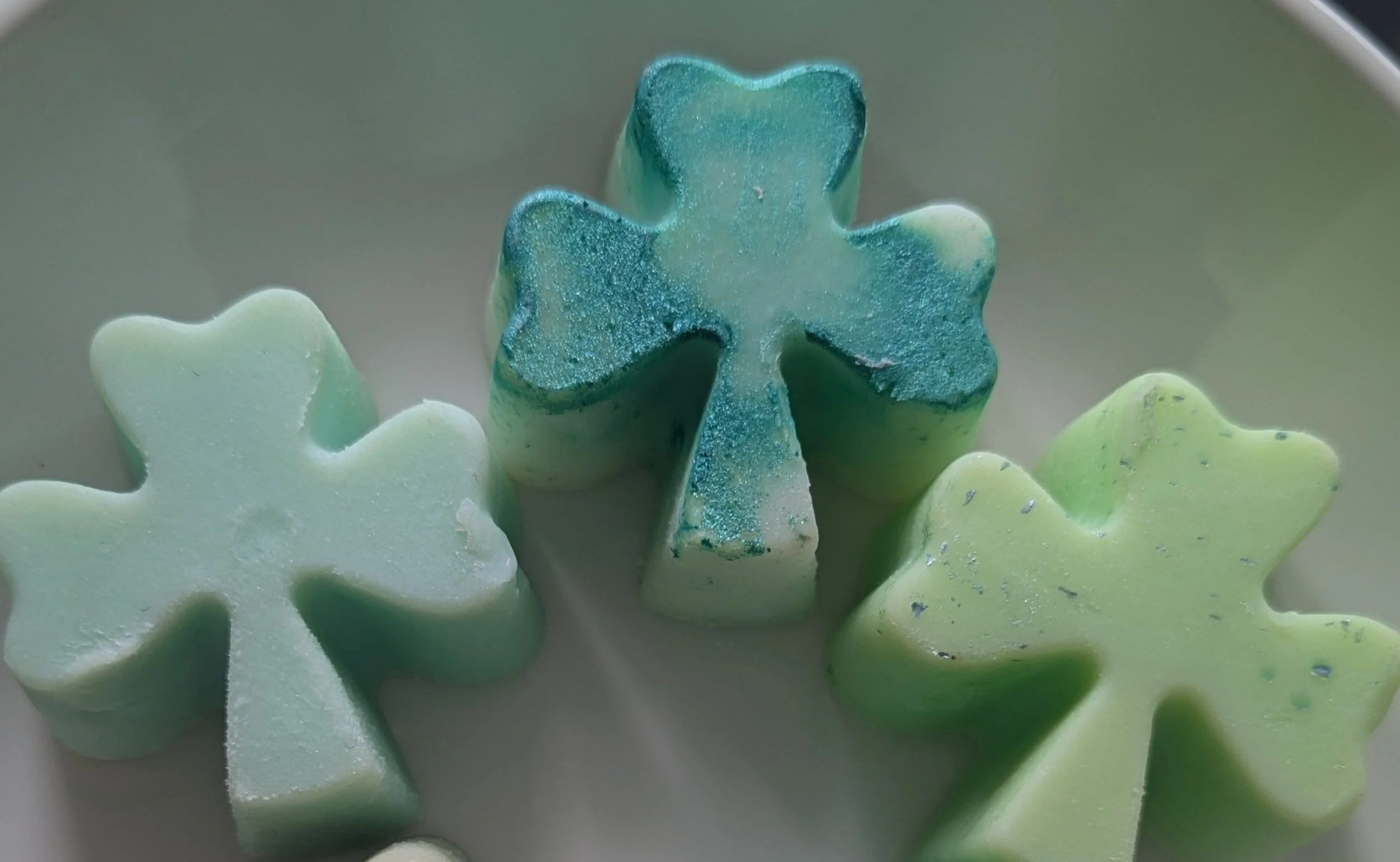 ST. PATRICK'S DAY - 3 LUCKY SHAMROCK SOAPS