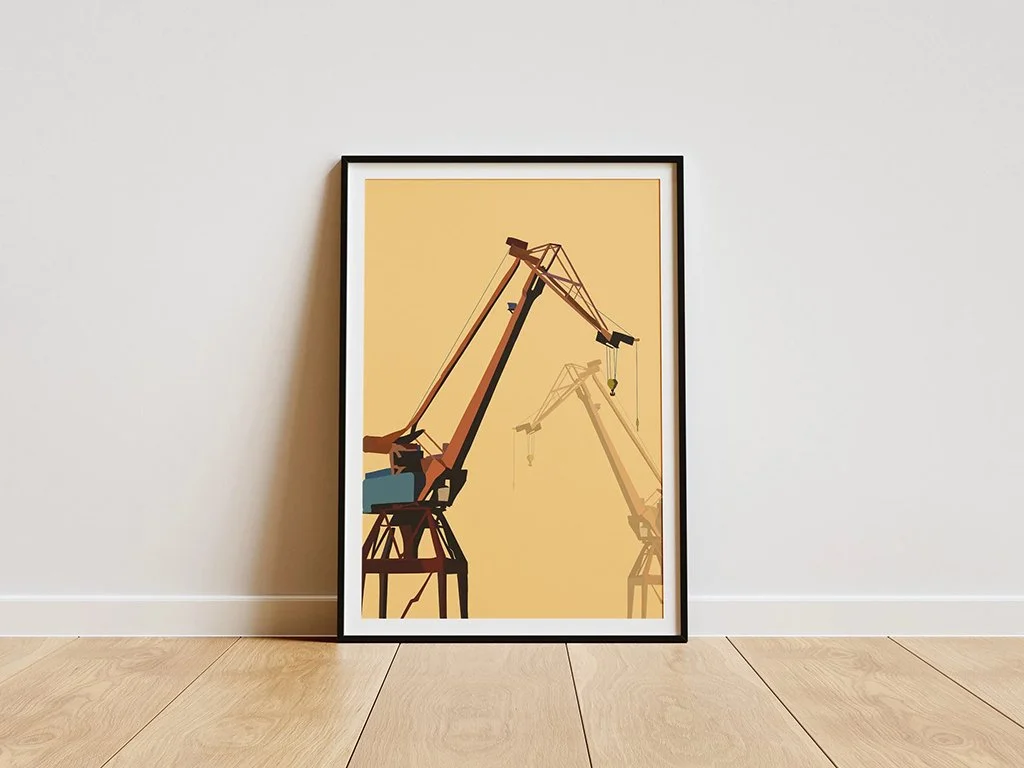 Alltid närvarande i den göteborgska stadsbilden är kranarna, en påminnelse om stadens varvsarv.