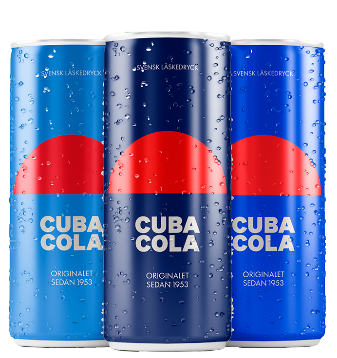 En remake på Cuba Cola, framtagen efter lanseringen av läskens nya design 2026.