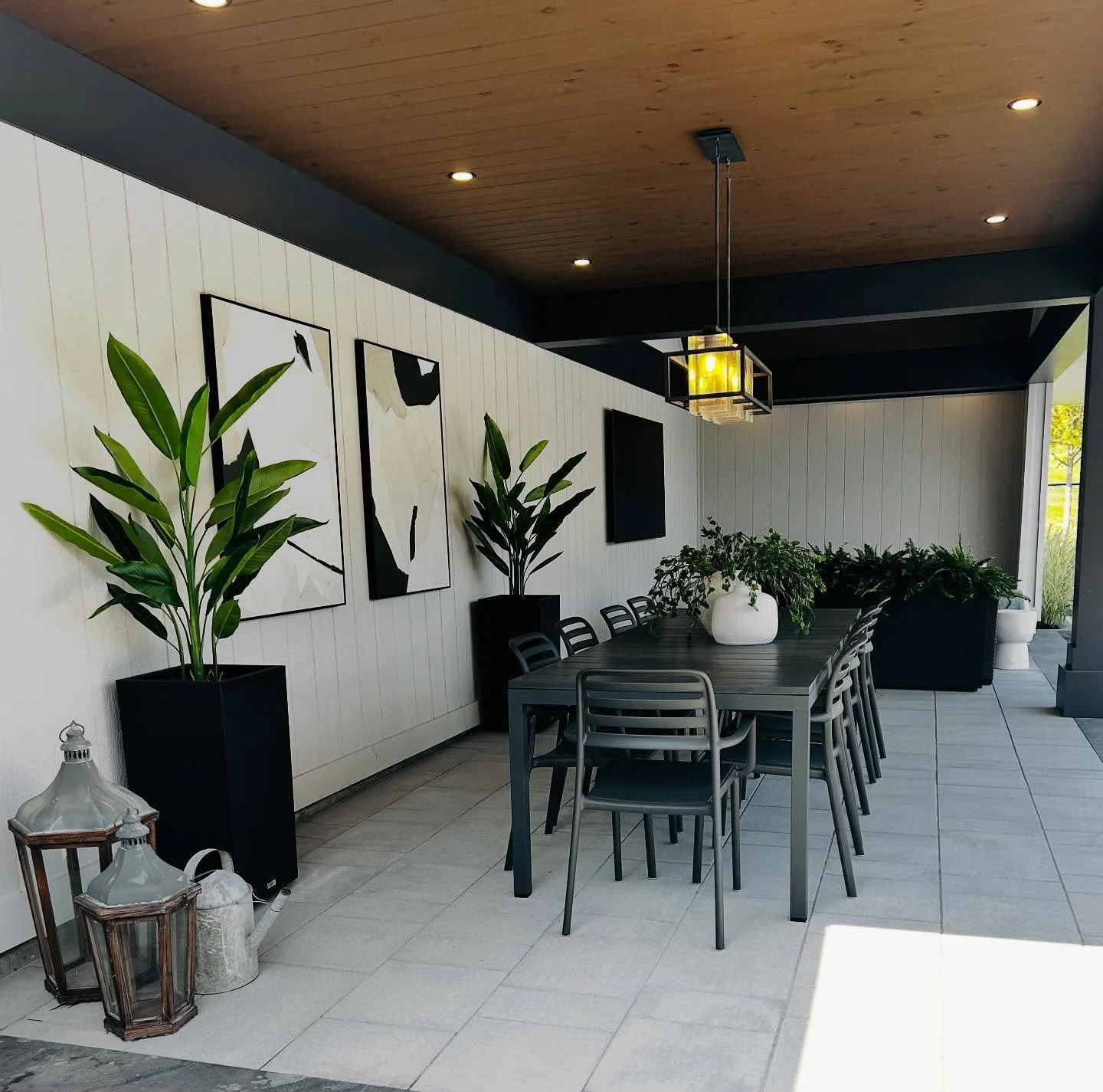 I recently had the pleasure of transforming this poolside space into a fabulous oasis!
From thoughtfully sourced exterior furniture and accessory pieces, new pool liner, to the final touches. Each area defined and purposeful, yet working together sea