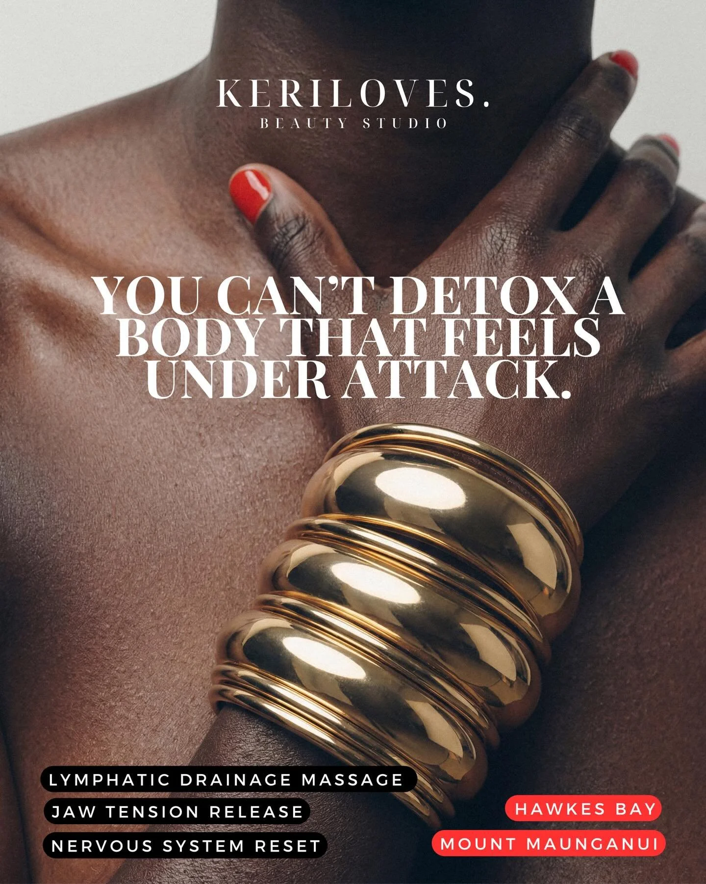 You can drink the lemon water
Do the ice rolling
Buy the skincare

But if your body still feels stressed&hellip;

It won&rsquo;t let go.

Because detoxing, draining, and healing
only happen when your body feels safe.

Otherwise?

It holds.

Your lymp