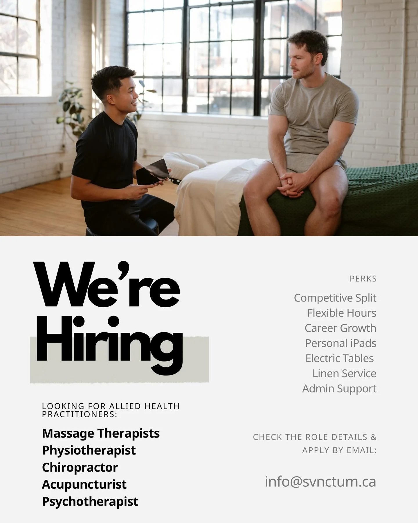 As the opening day of our new clinic draws closer&hellip; it&rsquo;s time to start building our team of all-stars and icons! 🌟

Do you want to work with a fun, supportive, and lively team? Or maybe you know somebody that could be a great fit? Send t