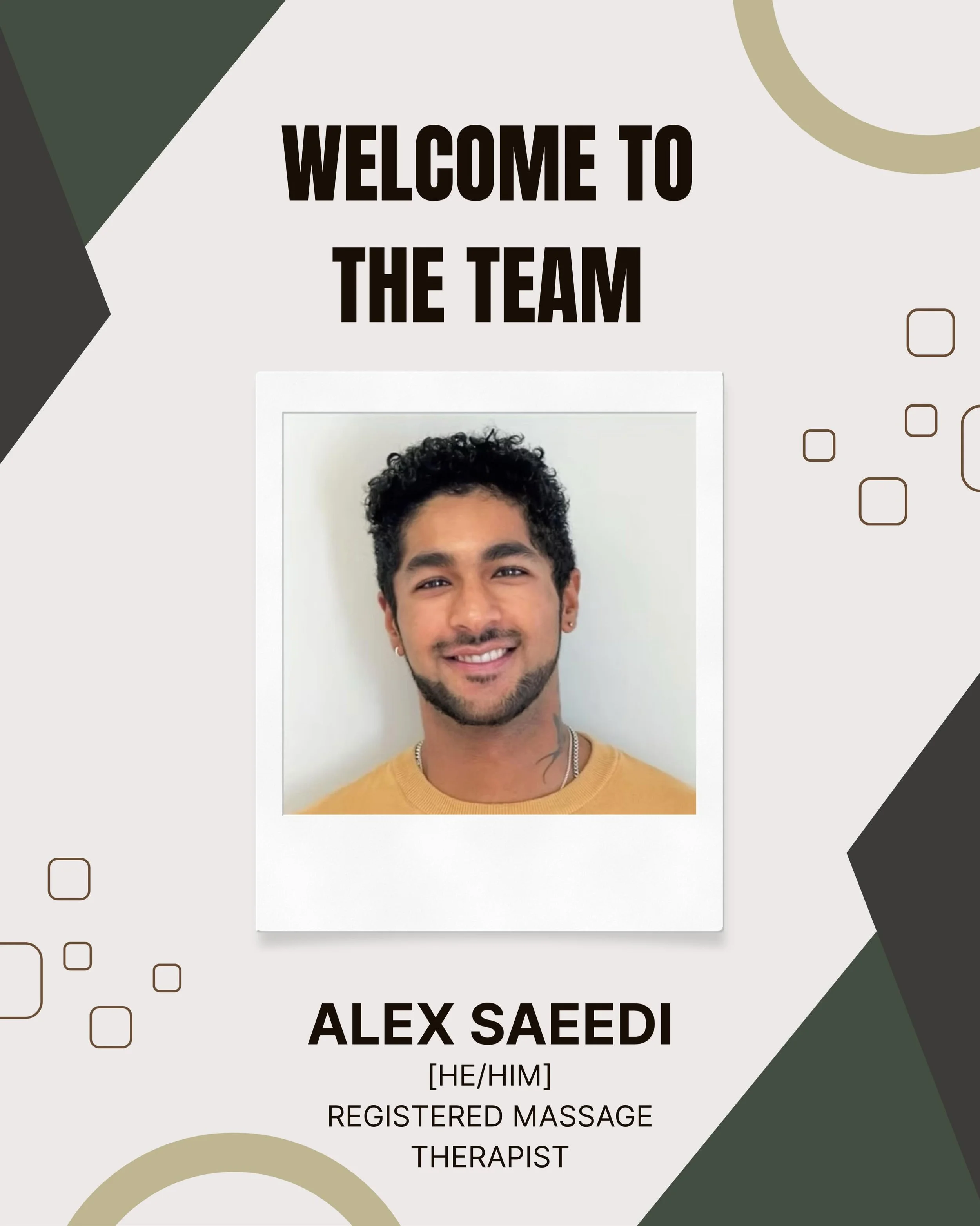 Kicking off our new staff announcements is this lovely soul. If you&rsquo;re looking for a masterful combination of relaxation and deep tissue then Alex is your guy. Everyone please show him some love 🙌🏽

&ldquo;My name is Alex, and I am a passiona