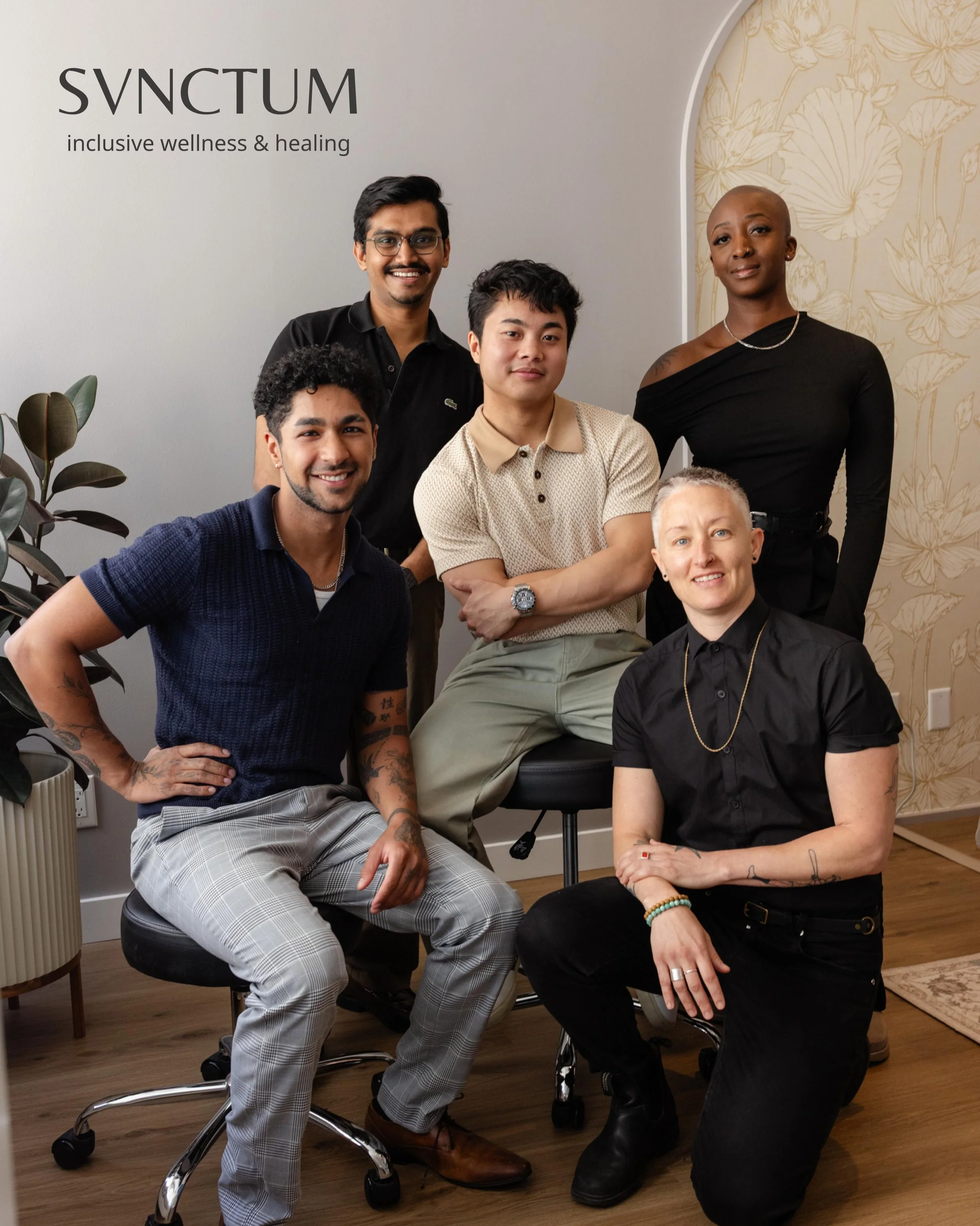 HELLO TORONTO.  Show some love to your newest team of all-queer all-stars. Leading the way with a new era of personalized 2SLGBTQ+ care. For the queers and by the queers.  Massage Therapy. Physiotherapy. Psychotherapy. Here at SVNCTUM, we know how im