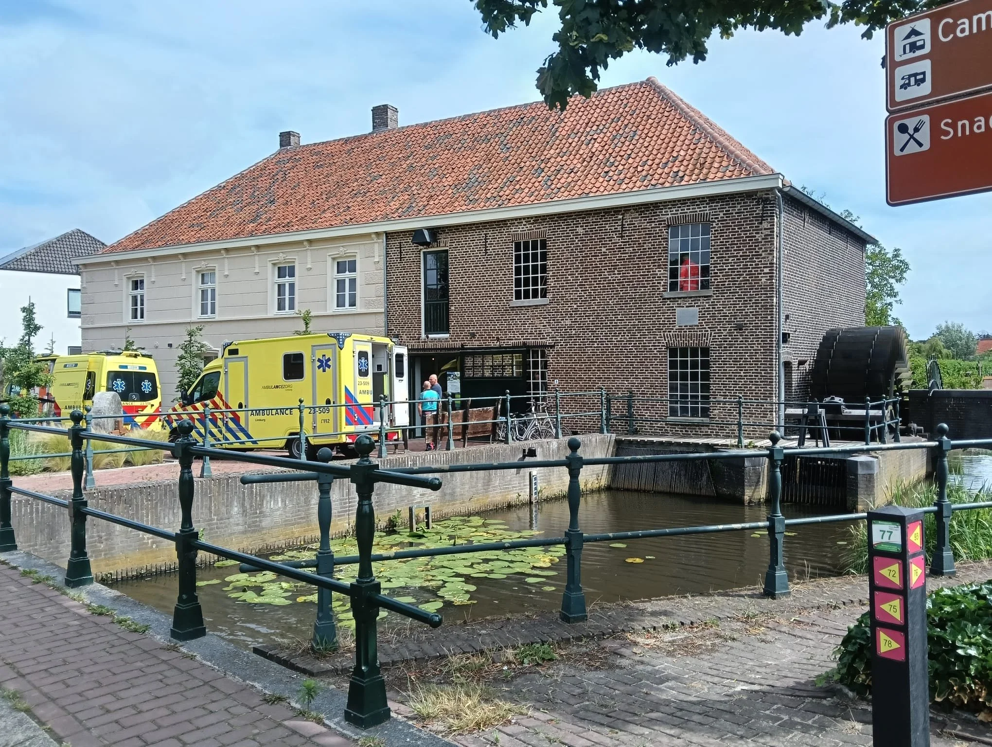 Ambulancezorg Limburg oefent op de Grathemermolen