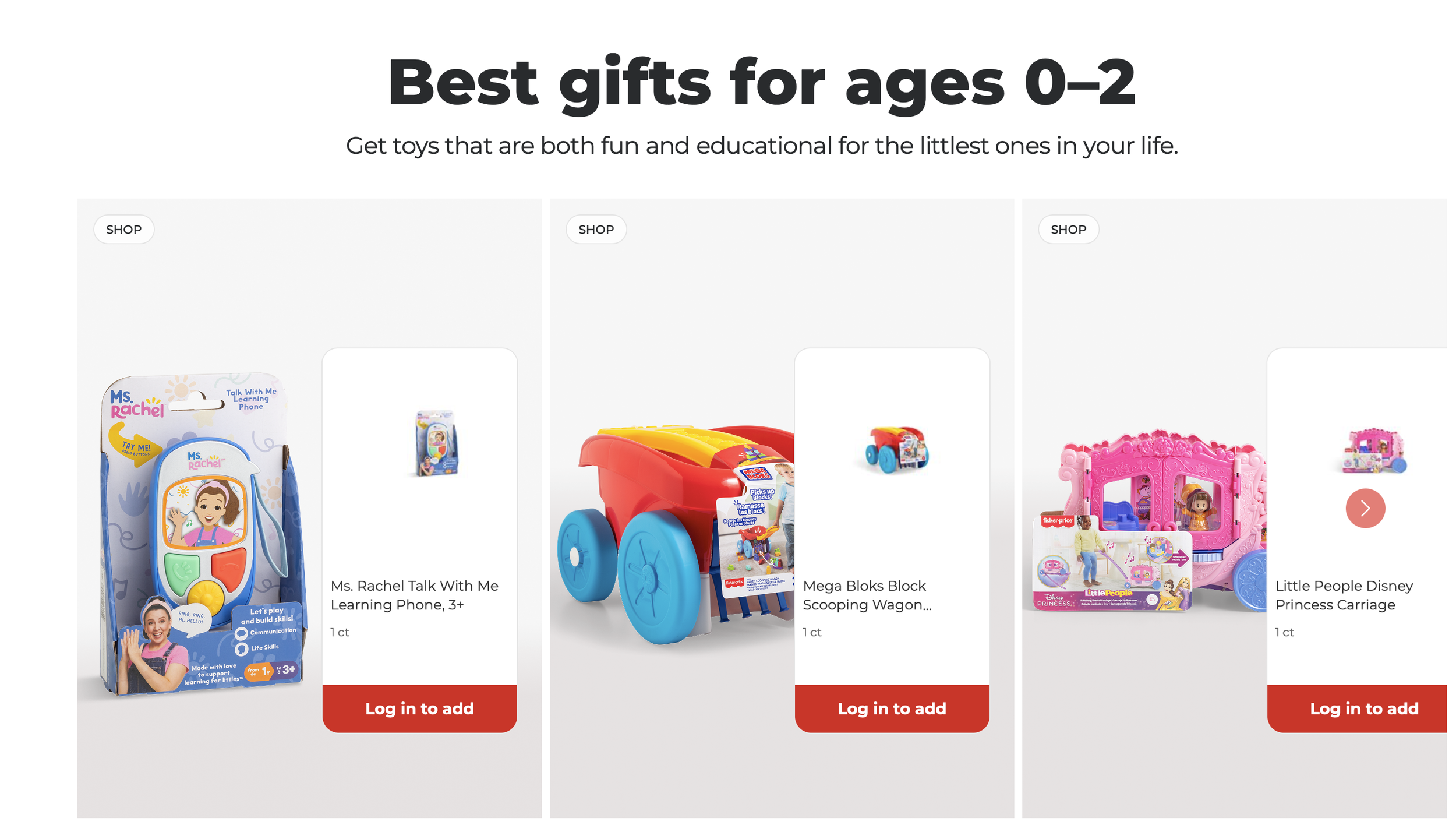 Shot for Hy-vee Toy Section