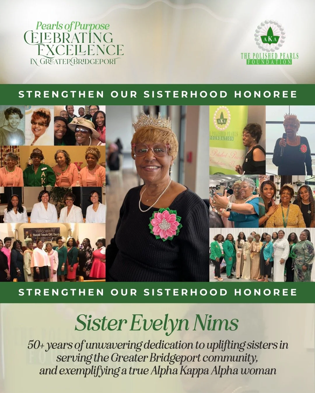 With hearts full of love and gratitude, we celebrate our beloved Sister Evelyn Nims - a radiant example of sisterhood, service, and grace for over 50 years! 👑

Evelyn is the warmest sister of all, a seasoned sister we can all lean on, and a living t
