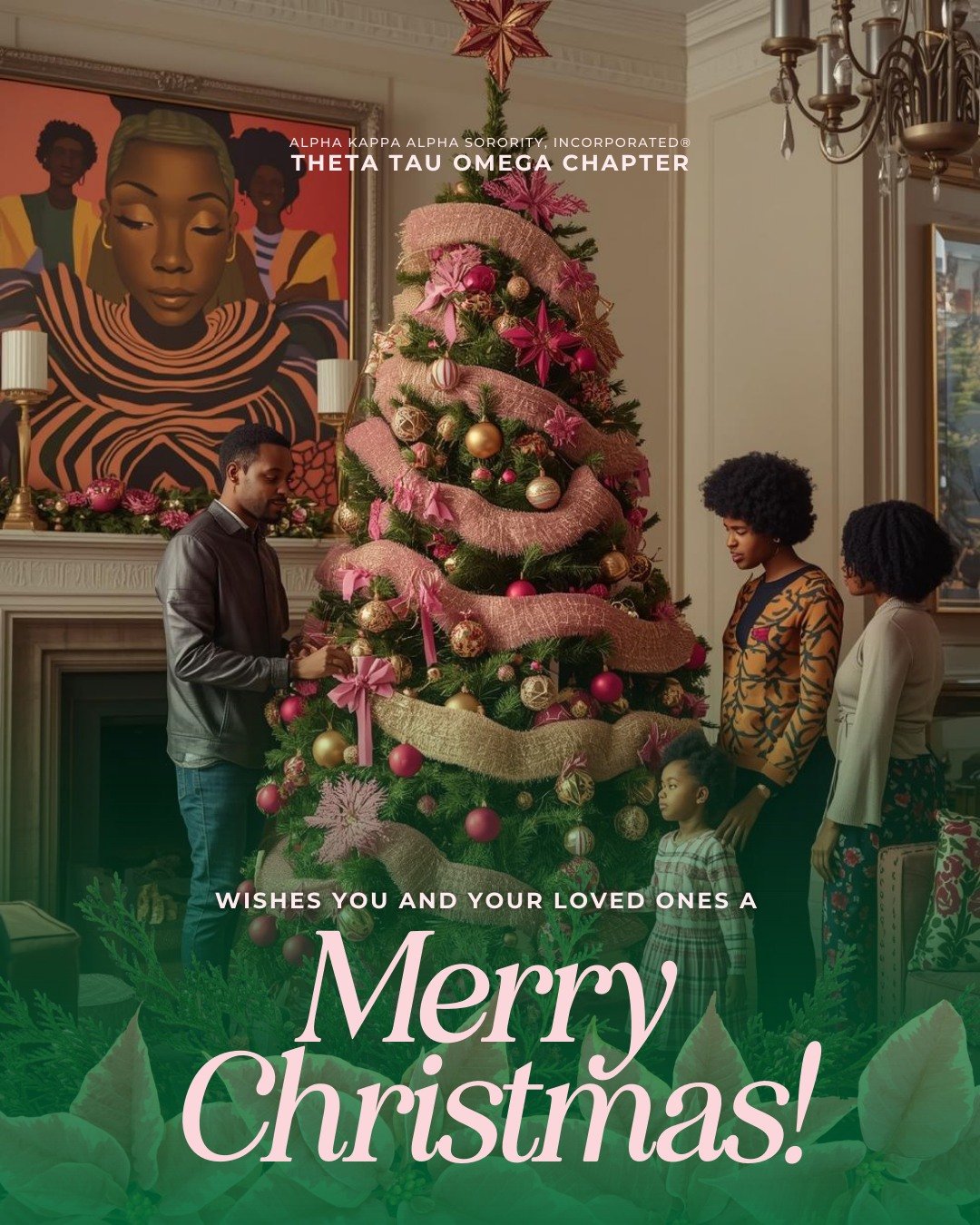 PEACE, LOVE &amp; JOY 💚💗🎄Merry Christmas from the Sisters of Theta Tau Omega! May this beautiful season fill your hearts with peace, your homes with love, and your lives with abundant joy. As we celebrate the gift of togetherness, we're reminded o