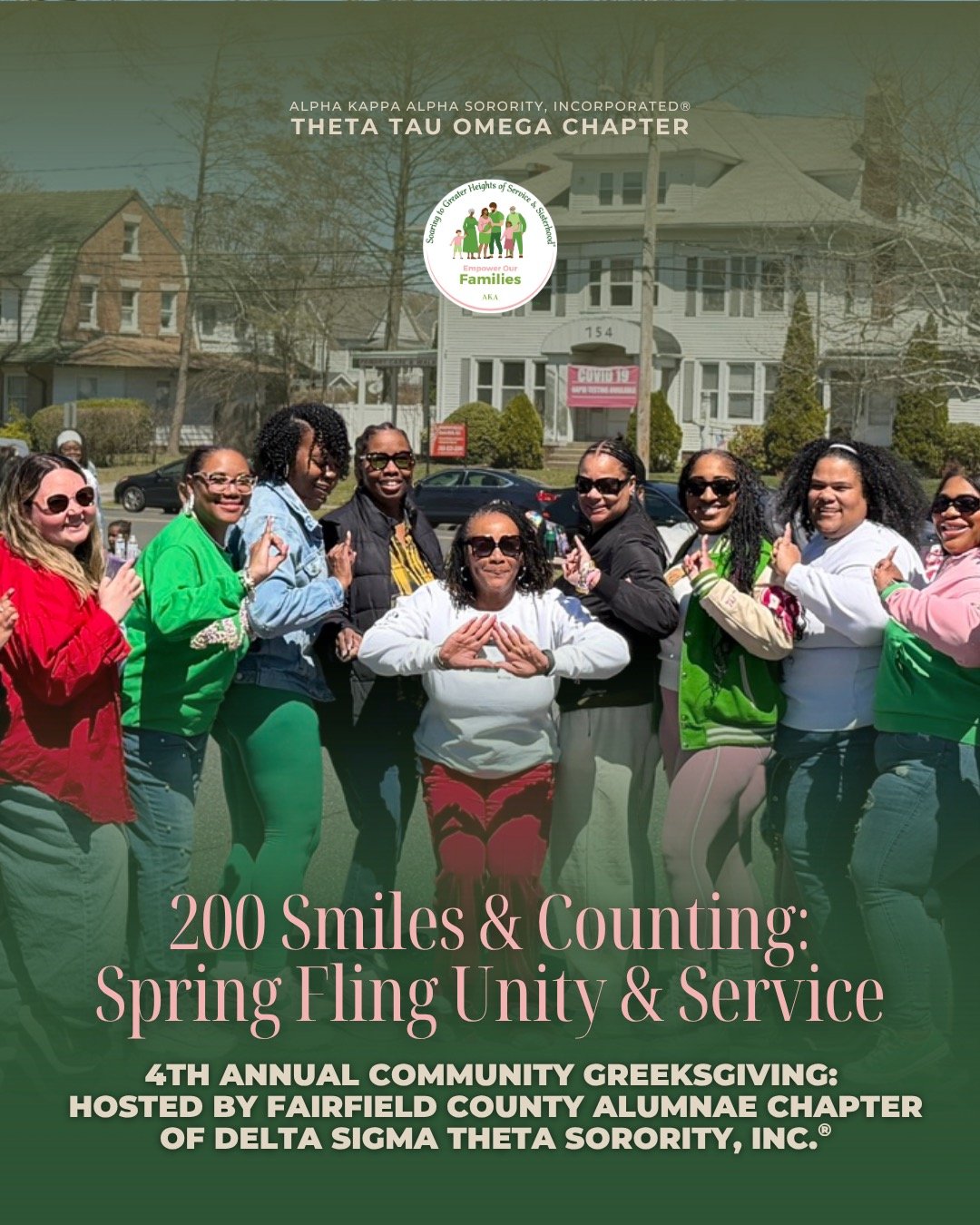 When We Unite, We Uplift 🌸 The Fourth Annual Community Greeksgiving: Spring Fling was a BEAUTIFUL celebration of community, collaboration, and joy! 

Theta Tau Omega Sisters joined Divine Nine organizations from across Fairfield County for an aftern