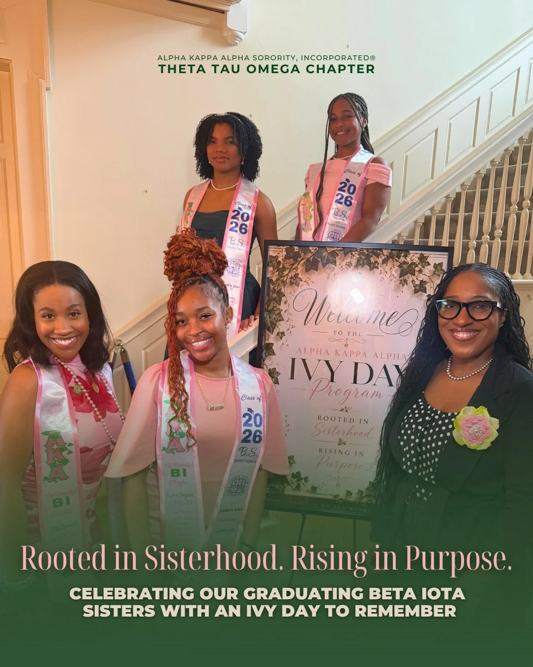 🎓🌸 They&rsquo;ve officially turned the tassel, and we&rsquo;re still reliving the emotional and beautiful Ivy Day celebration for our beloved Beta Iota sisters! We gathered to honor their journey, celebrate their achievements, and send them forward