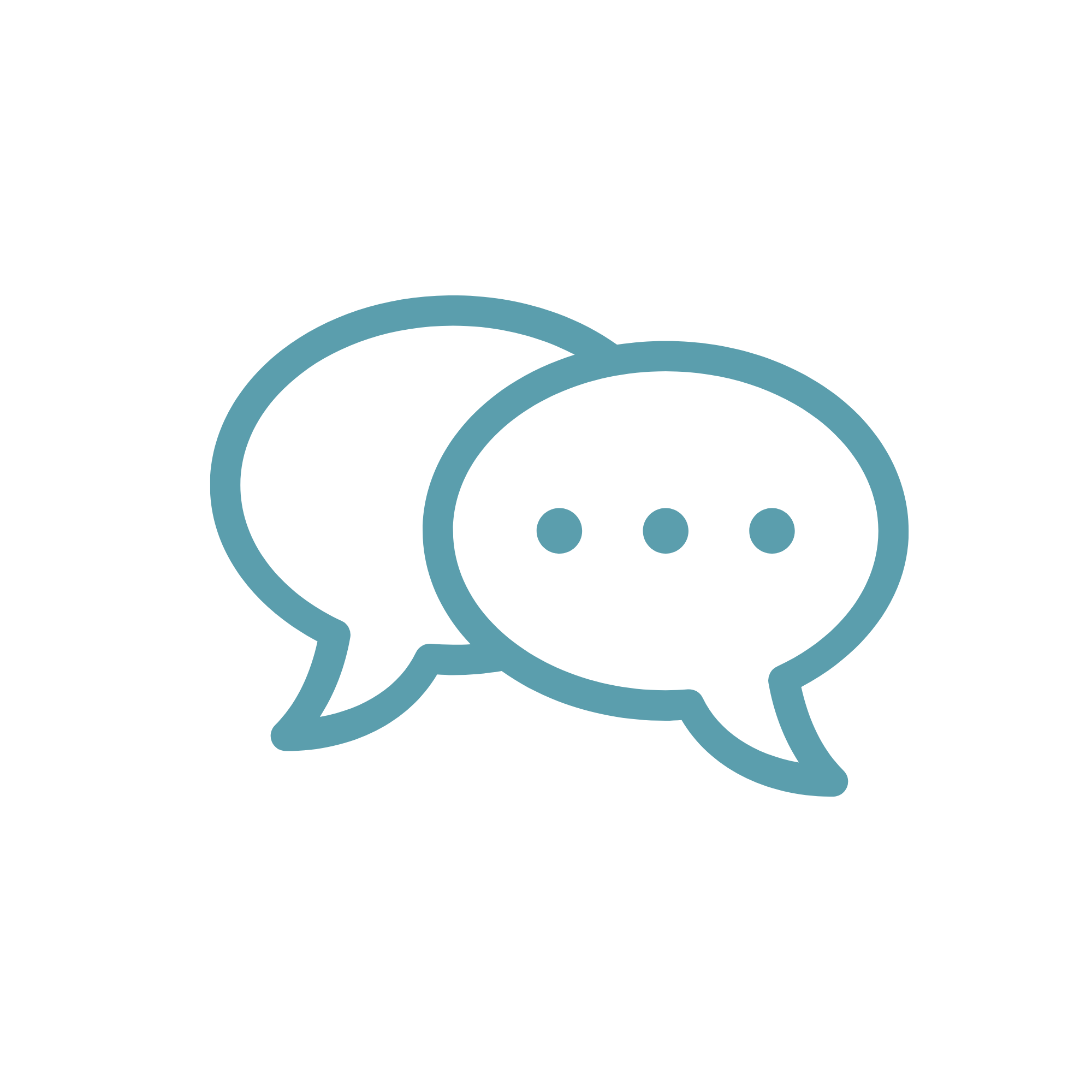 Multiple speech bubbles overlapping on a black background, illustrating a conversation or communication.