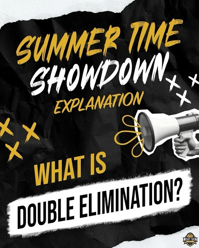 ‼️ DOUBLE ELIMINATION EXPLAINED ‼️

SUMMERTIME SHOWDOWN is coming with a brand new tournament format 🔥

Every team is guaranteed 2 games&hellip; but most will play 3 or more 👀

Lose once? You still have a shot.
Lose twice? You&rsquo;re out.

EVERY 