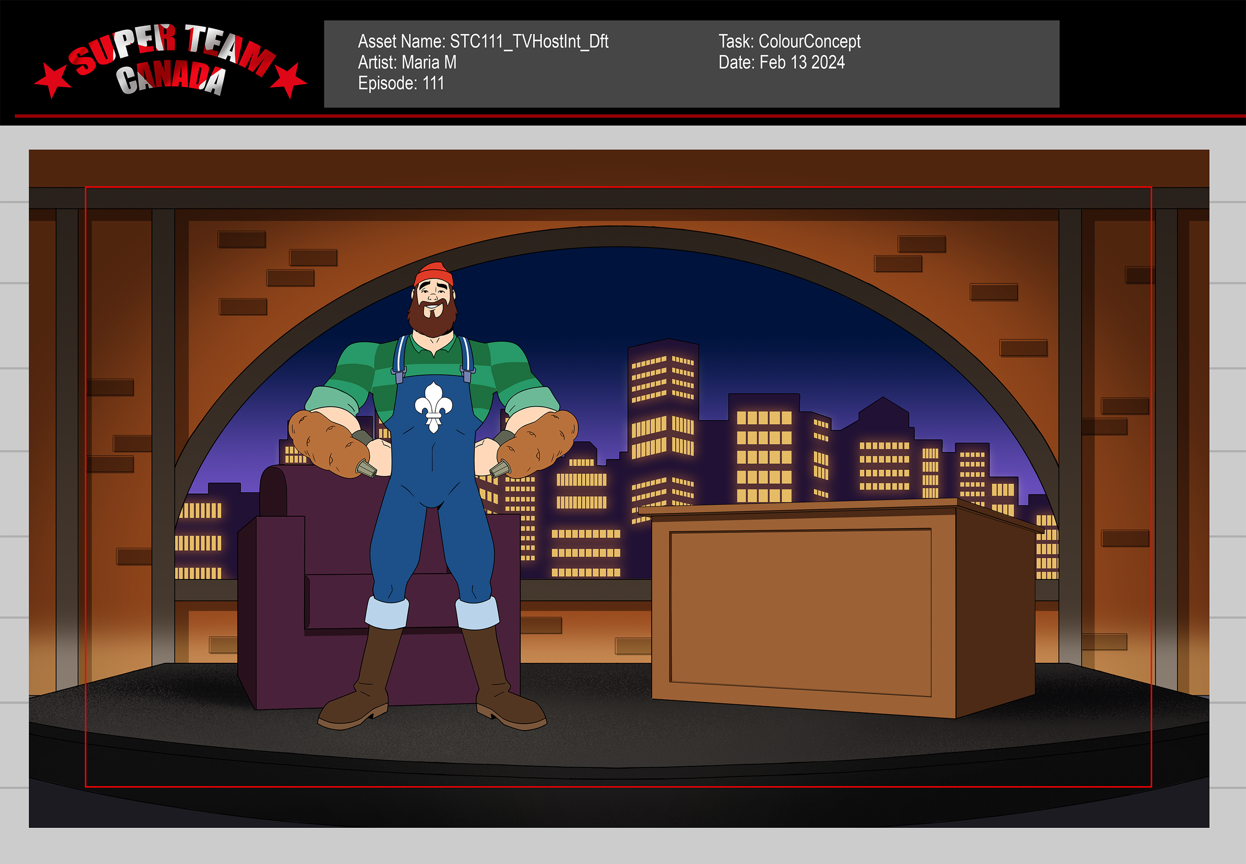 Did rough concept, line, and paint