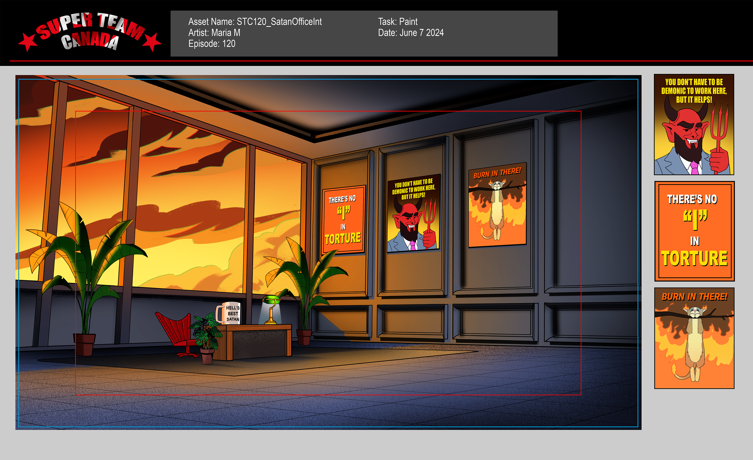 Did rough concept, line, and paint