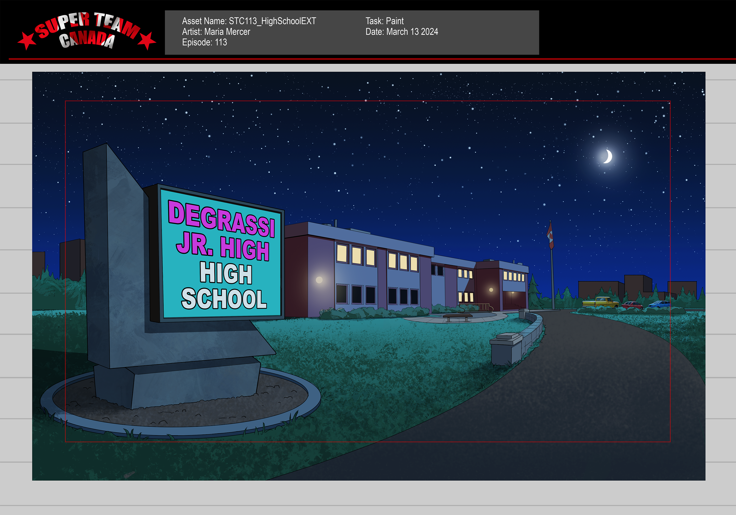 Did rough concept, line, and paint